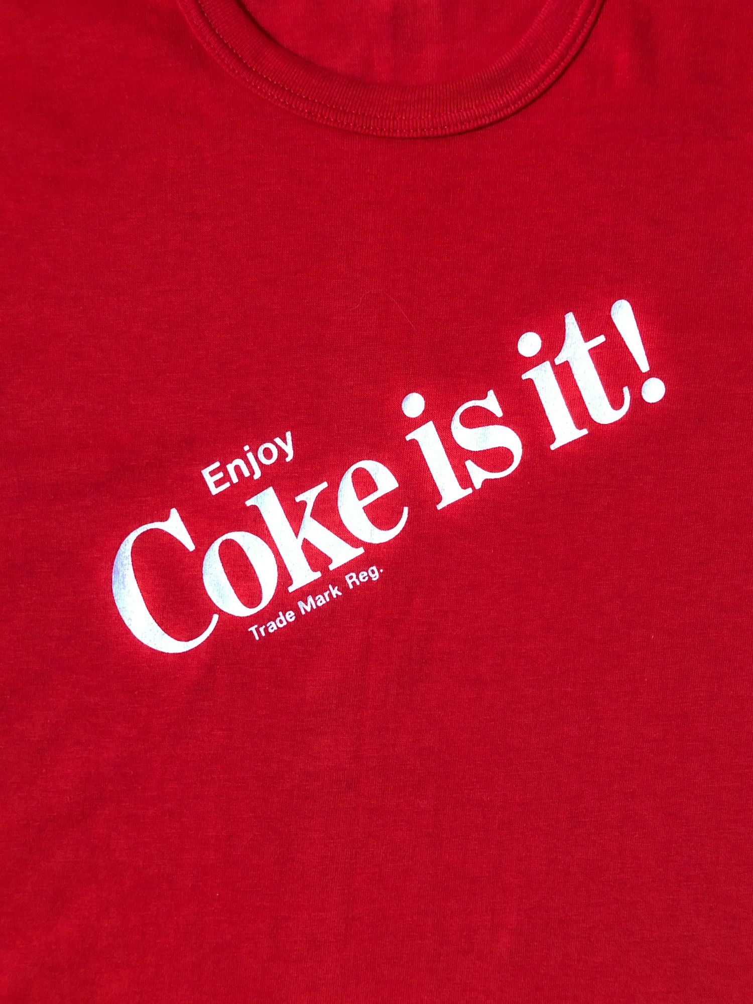 Coca Cola × Vintage 80s Single Stitch Red 'Coca Cola' Ringer T-Shirt Size US XL / EU 56 / 4 - 3 Thumbnail