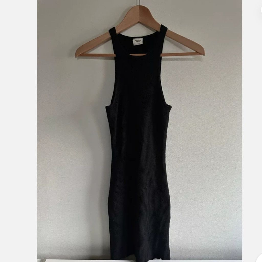 Abercrombie & Fitch EUC Abercrombie & Fitch Black Bodycon Wife Beater Knit Dress Size M / US 6-8 / IT 42-44 - 1 Thumbnail