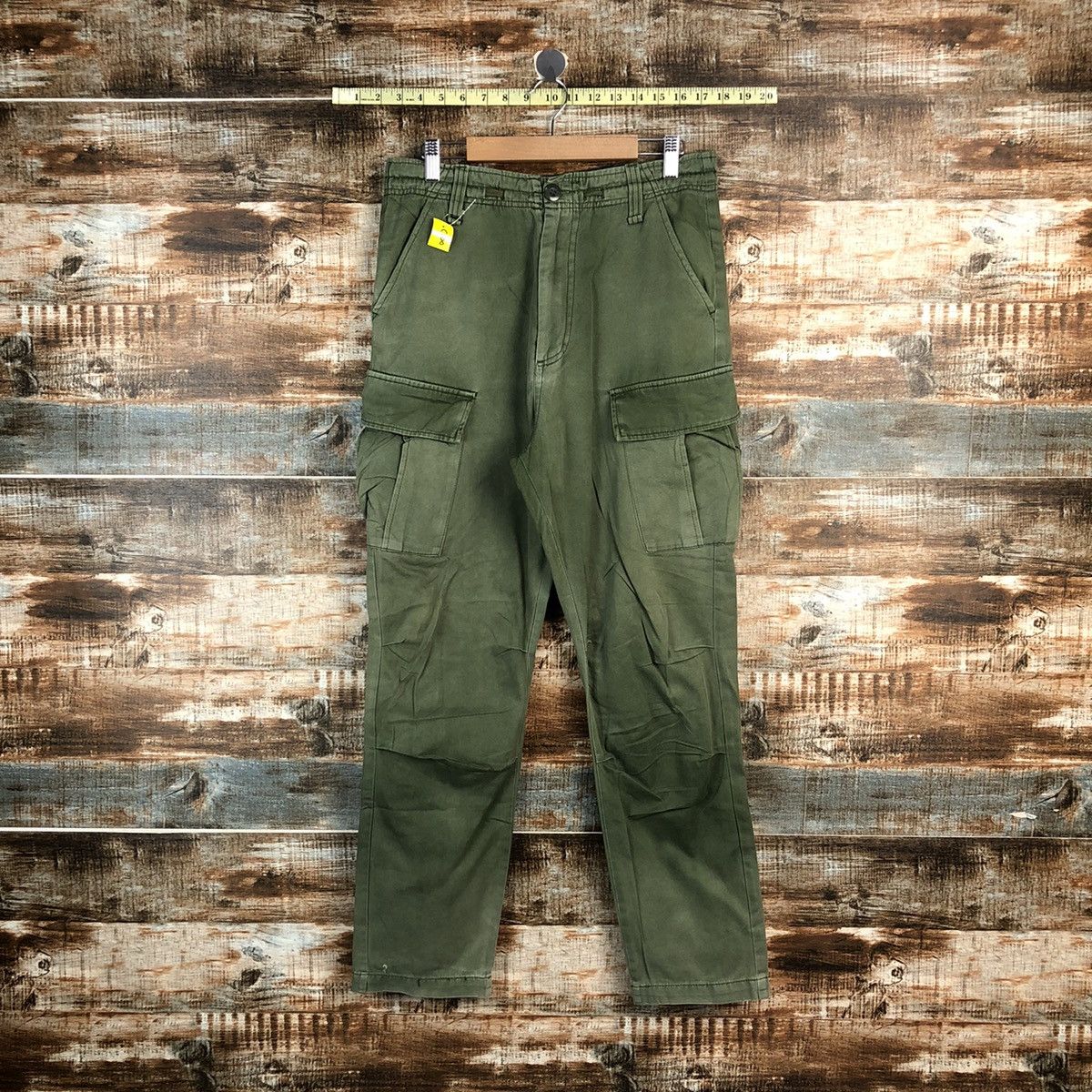 Japanese Brand DLL Browny Green Cargo Multipocket Pants #C100 Size US 29 - 1 Thumbnail