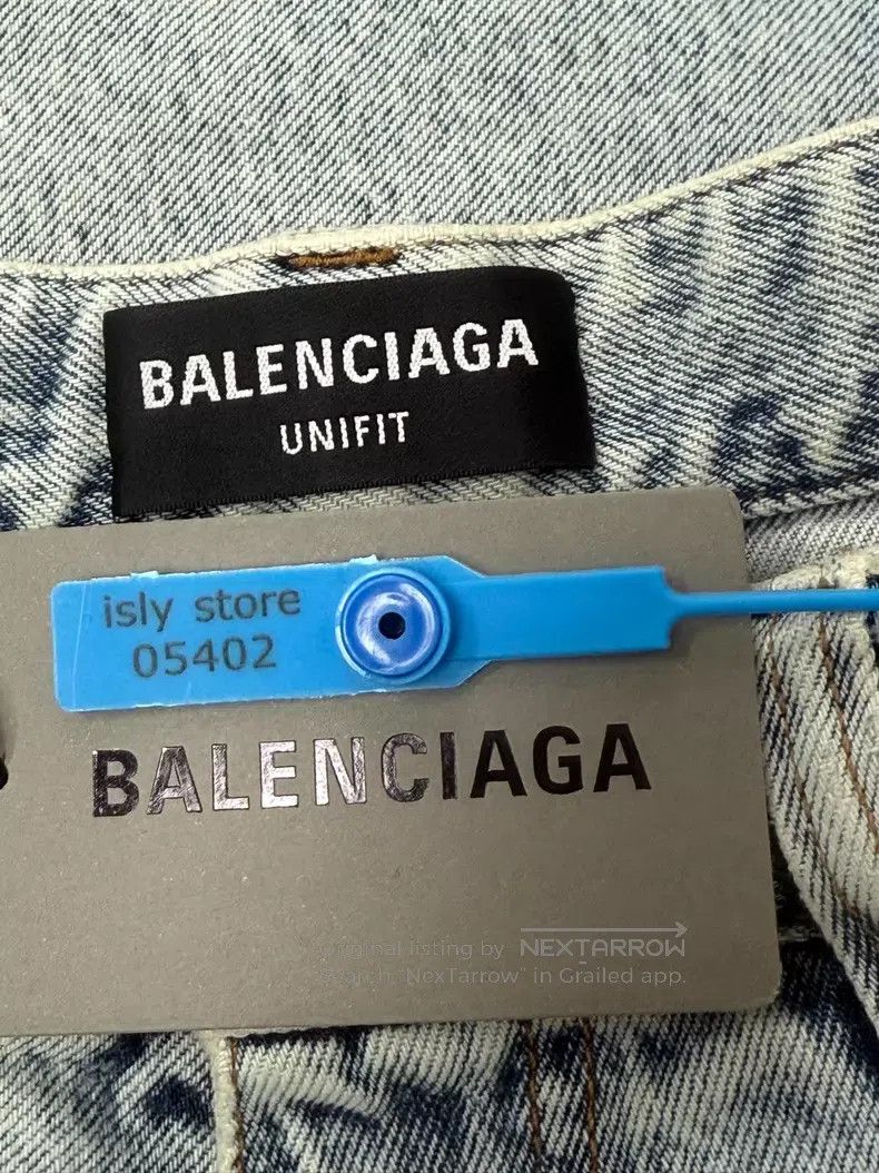 Balenciaga Balenciaga size S Mid-rise extra-large denim long pants Size US 27 - 4 Thumbnail
