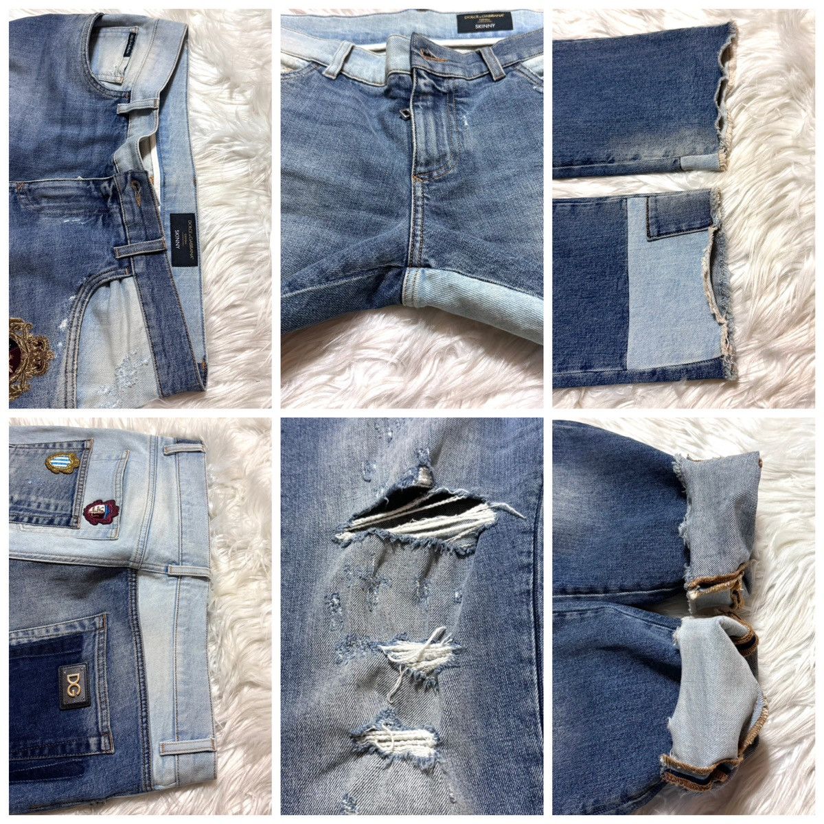Dolce & Gabbana Dolce & Gabbana antique mirror patchwork denim pants jeans Size US 42 / EU 58 - 4 Thumbnail