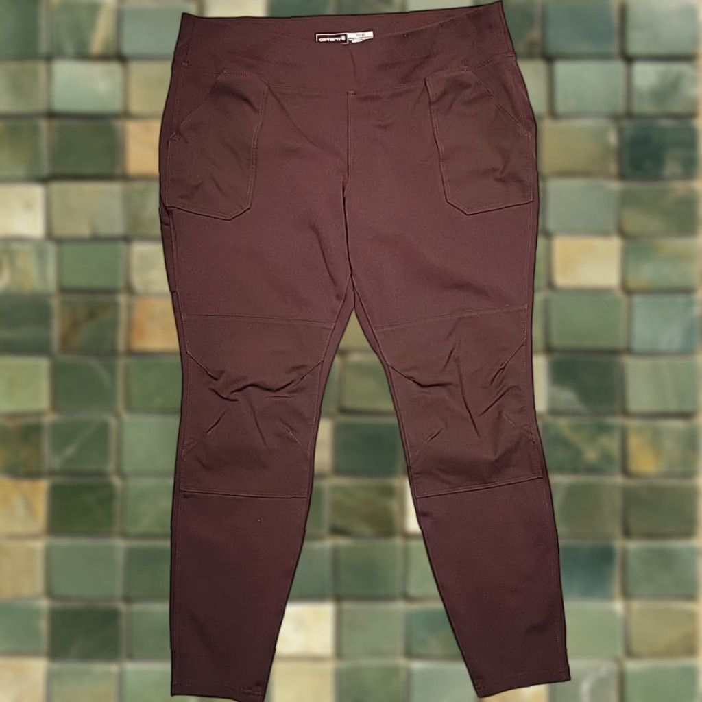 Carhartt Carhartt Force Midweight Pocket Leggings Women 2XL Fitted Cargo Double Knee Brown USA Nylon Spandex Pockets Stretch Clothing Mens? Size 40" / US 18 - 1 Thumbnail
