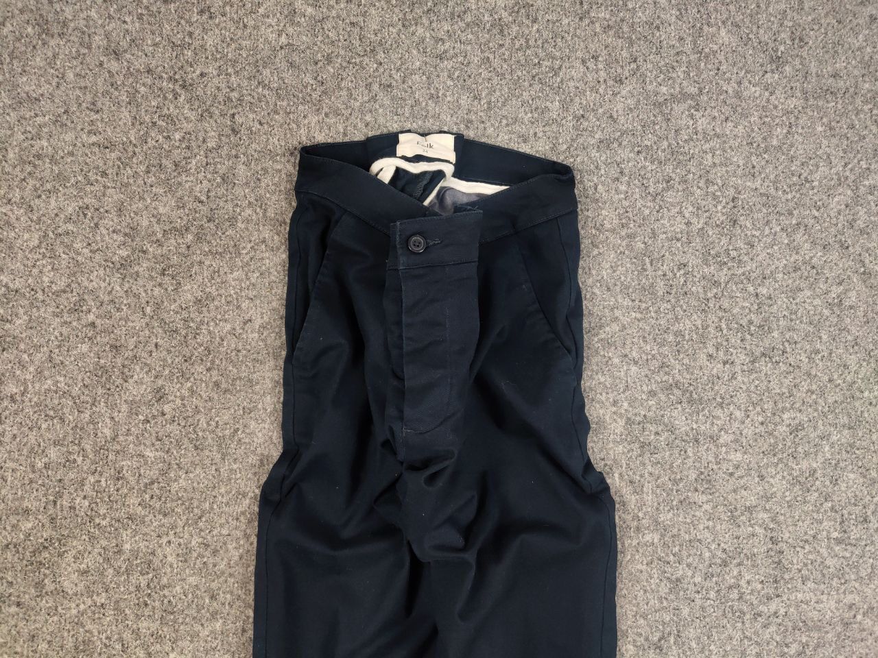 Folk Folk Design Classic Navy Blue Cotton Trouser Pants Size US 34 / EU 50 - 4 Thumbnail