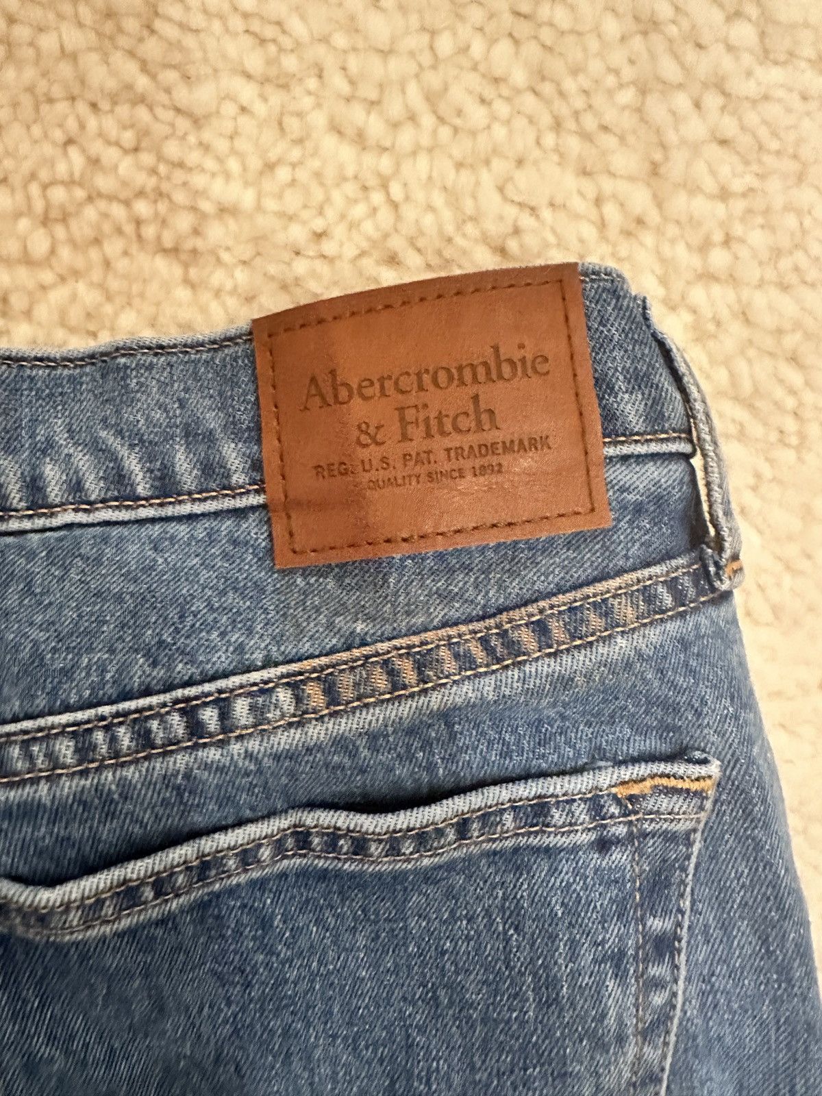Abercrombie & Fitch Abercrombie Vintage Stretch Straight Jeans Size US 34 / EU 50 - 4 Thumbnail