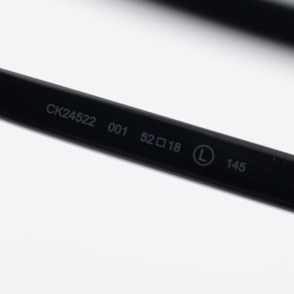 Calvin Klein Calvin Klein CK24522 001 Eyeglasses Black 52mm Square Frame Size ONE SIZE - 9 Thumbnail