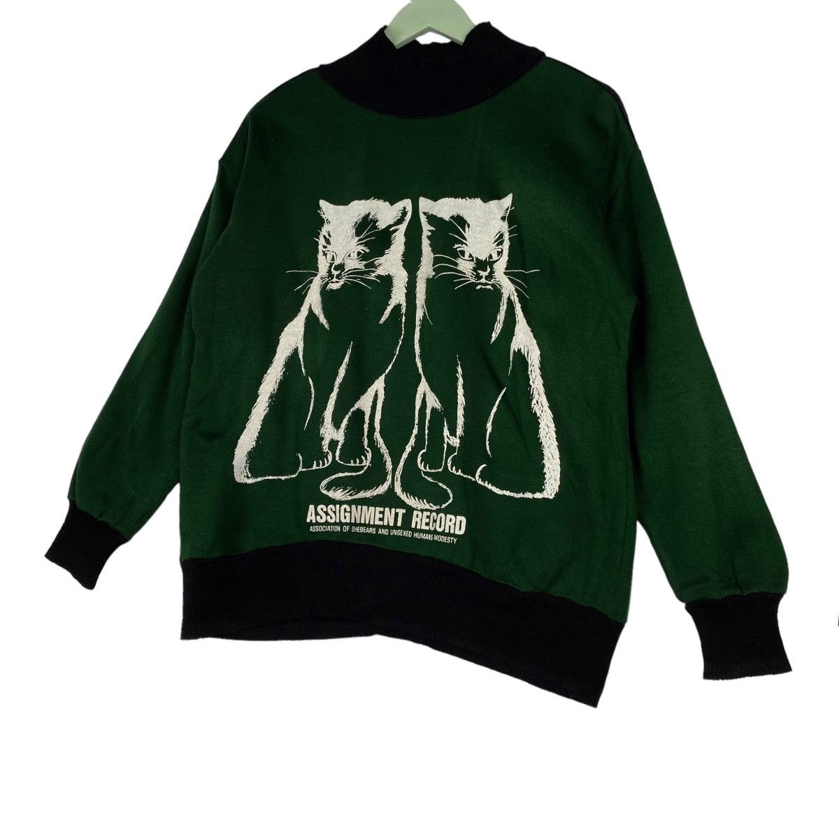 Vintage Vintage Letretpot Print Turtleneck Sweatshirt Green Pullover Size US L / EU 52-54 / 3 - 2 Thumbnail