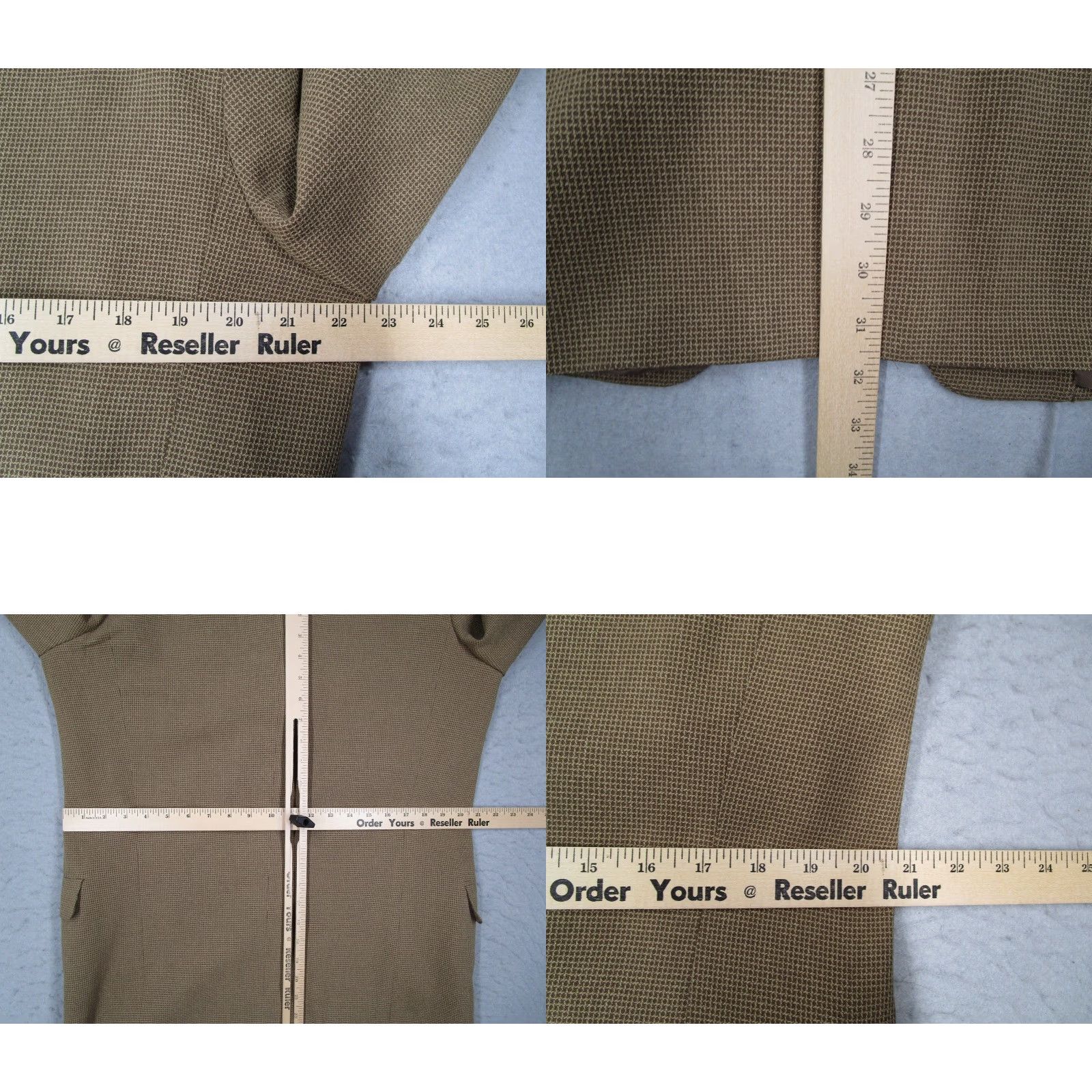 Canali Canali Milano Brown Wool Silk Blazer Mens 44L 3 Button Single Breasted Sport Coat Made in Italy Size 44R - 8 Thumbnail