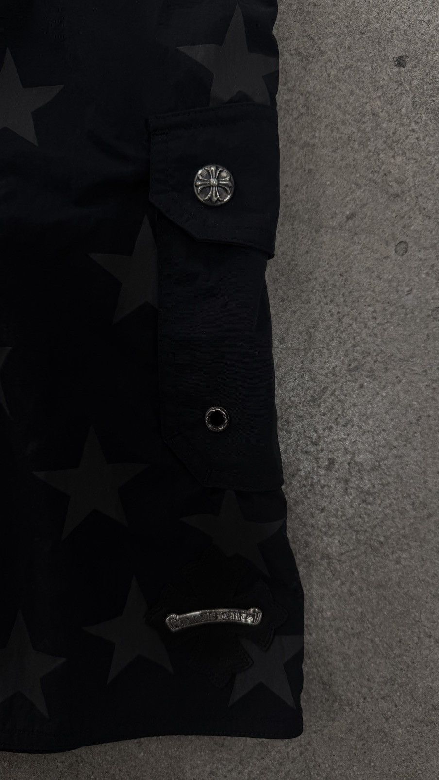 Chrome Hearts RARE!Chrome Hearts Black Star Cross Patch Swimshorts Size US 28 / EU 44 - 2 Thumbnail