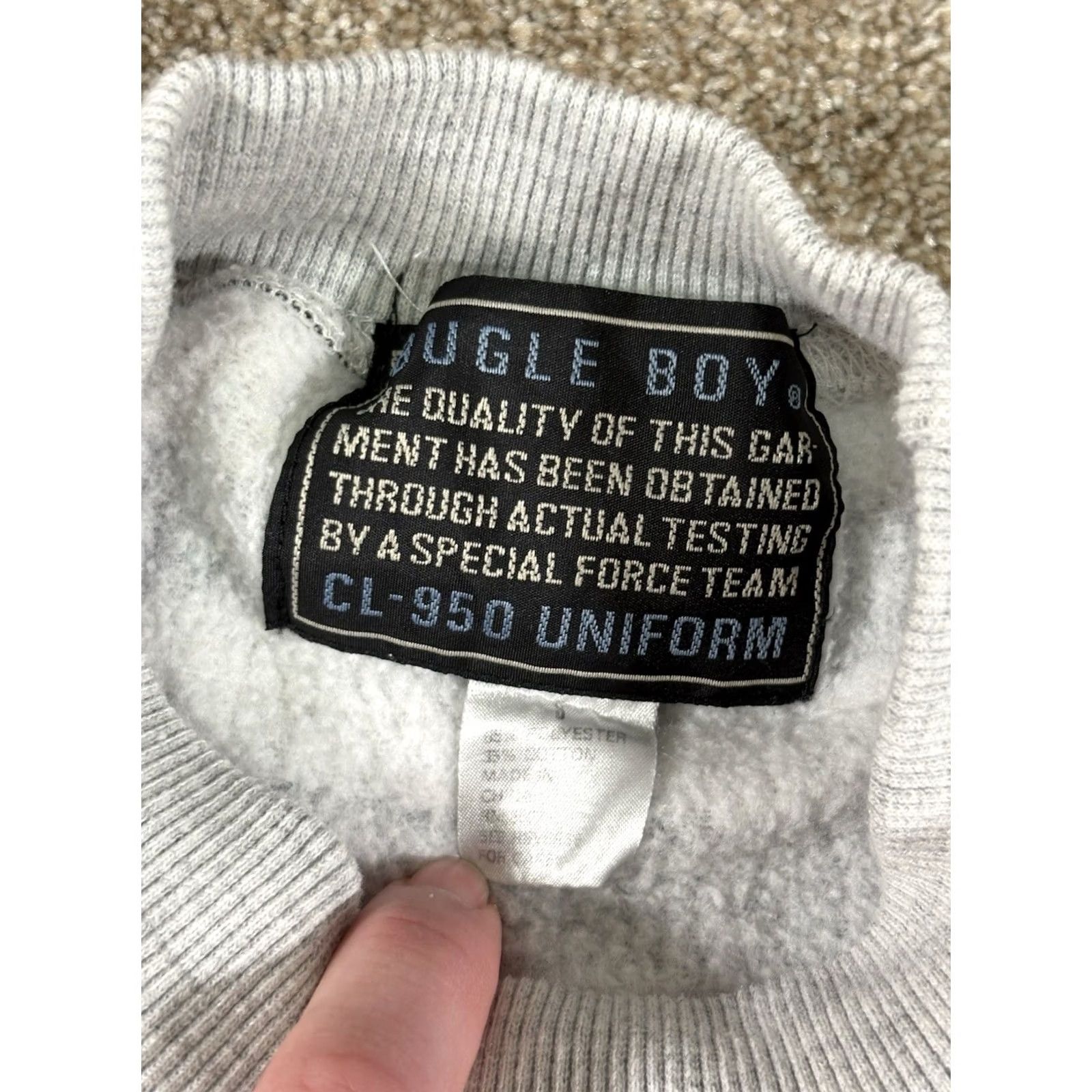 Bugle Boy VINTAGE Bugle Boy Special Forces CL-950 Patched Sweatshirt Shirt Mens Small Gray Black Short Sleeve? Size US S / EU 44-46 / 1 - 4 Thumbnail