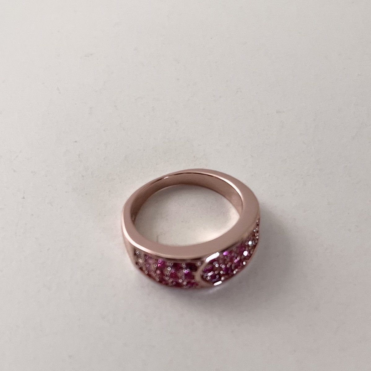 Other 18k rose gold plated pavé belt ring size 8 Size ONE SIZE - 6 Thumbnail
