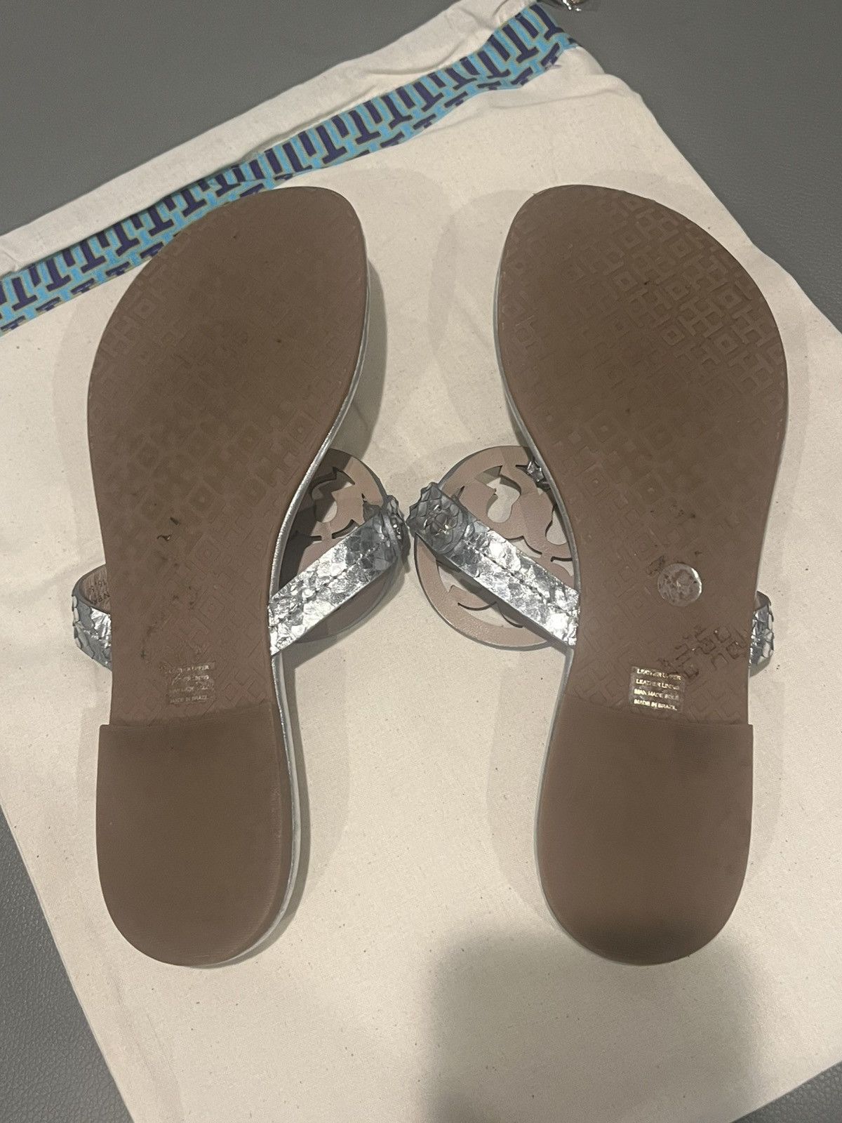 Tory Burch Tory Burch silver sandals Size US 7 / IT 37 - 4 Thumbnail