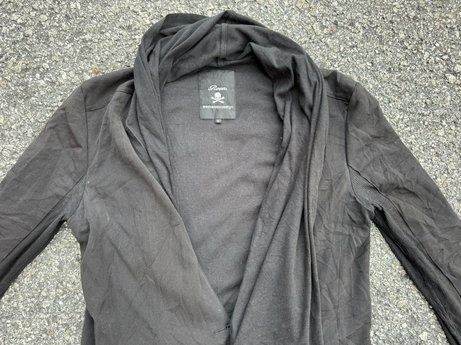 semanticdesign Semantic Design Asymetrical Gem Embedded Skull Cloak Size US L / EU 52-54 / 3 - 3 Thumbnail