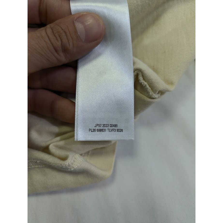 Balenciaga o1rshd1 Layered T-Shirt Back Hem Vintage Jersey Cream/Black Size US M / EU 48-50 / 2 - 15 Thumbnail