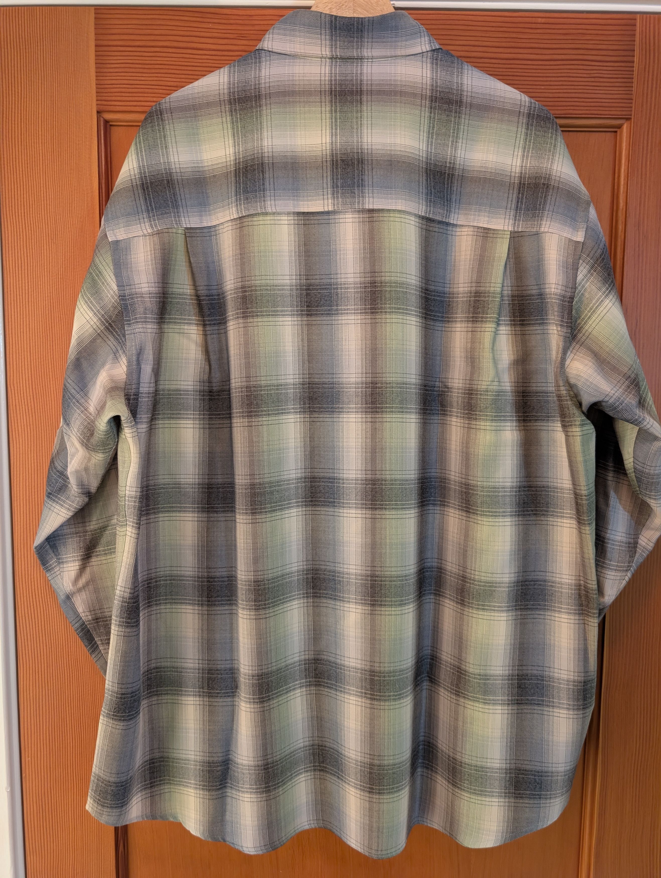 Auralee Super Light Wool Check Shirt (Green) Size US XXL / EU 58 / 5 - 3 Thumbnail