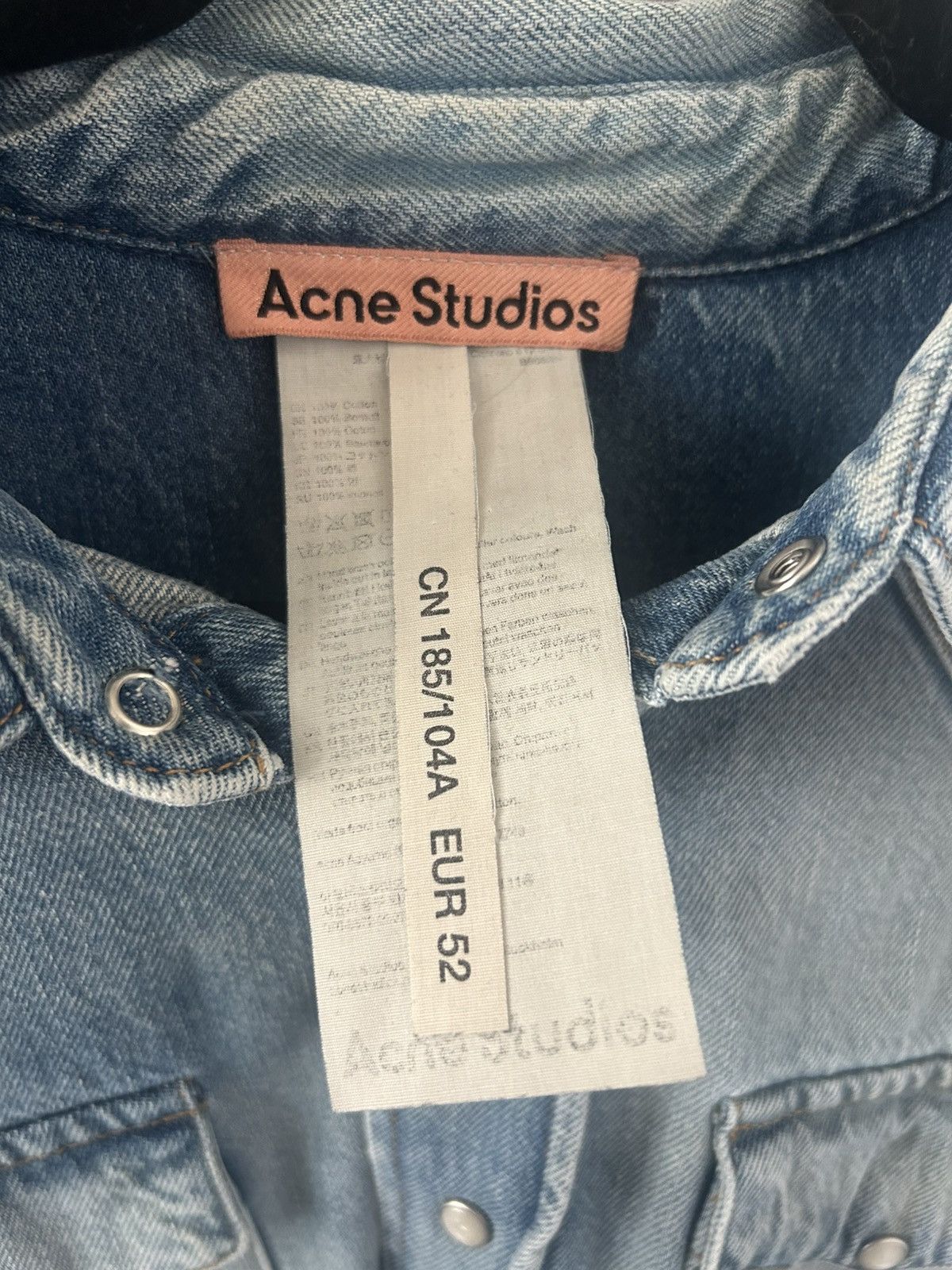 Acne Studios Acne Studios Distressed Western Denim Shirt Size US L / EU 52-54 / 3 - 5 Thumbnail