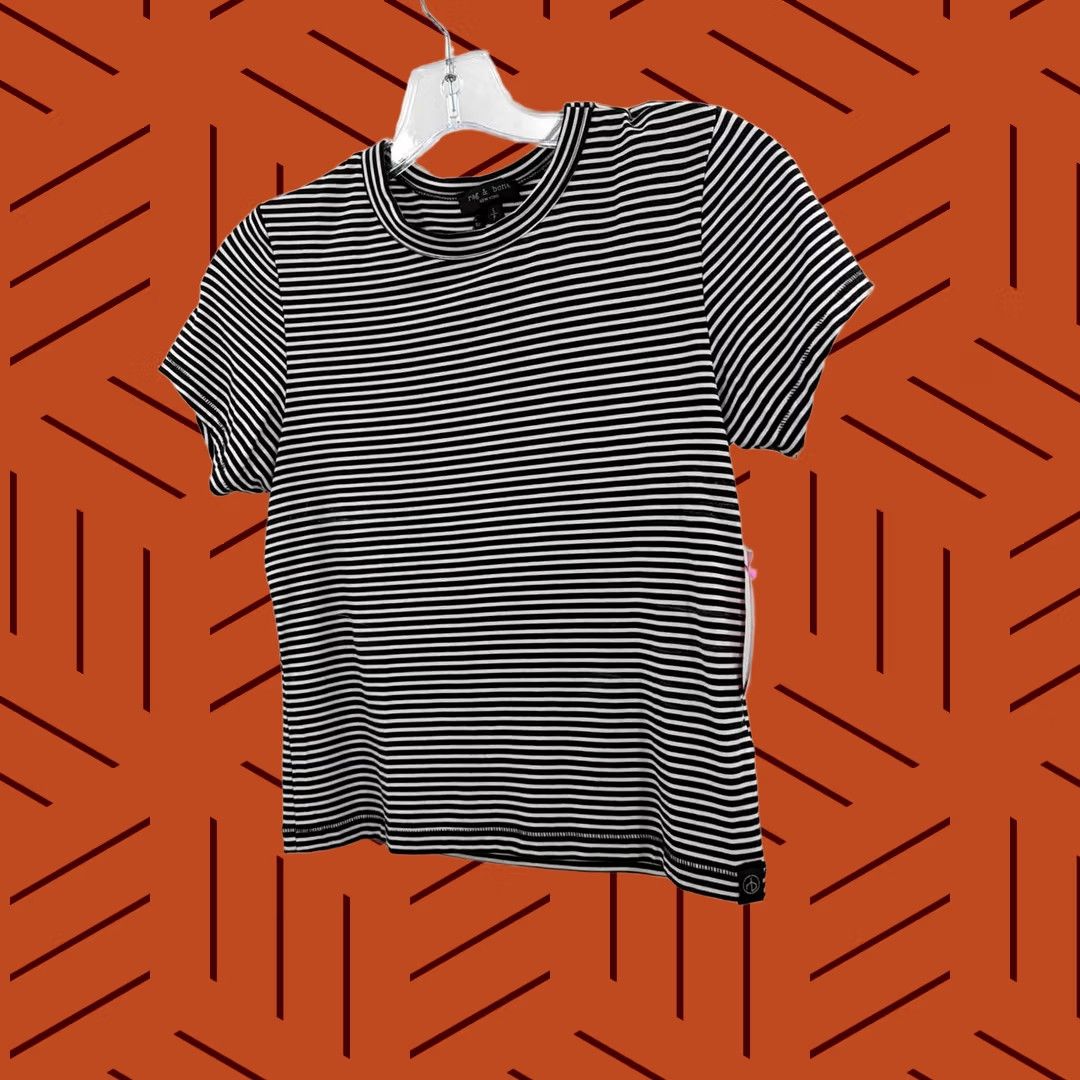 Rag & Bone Rag & Bone Black Stripe T-shirt Size Small Size S / US 4 / IT 40 - 1 Thumbnail