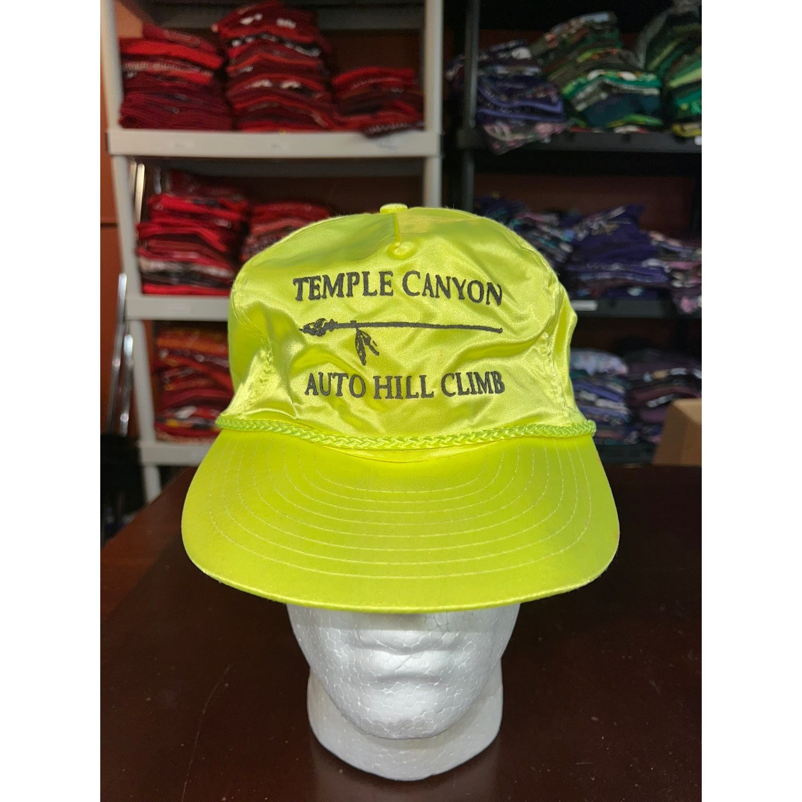 Vintage Vintage Temple Canyon Hat Auto Hill Climb Roper Broken Brim Size ONE SIZE - 2 Thumbnail