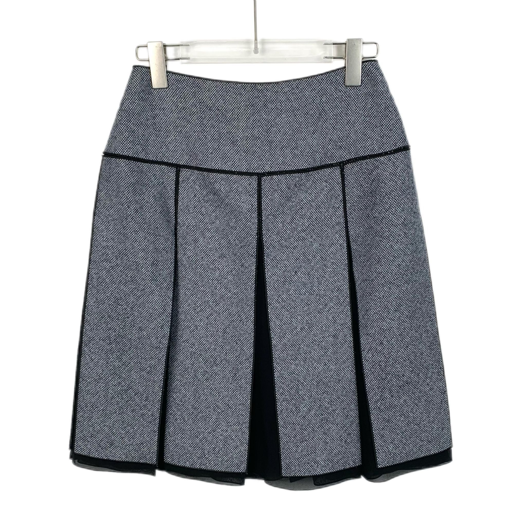 Dior Christian Dior Wool & Silk Pleated Midi Skirt Size 26" / US 2 / IT 38 - 1 Thumbnail