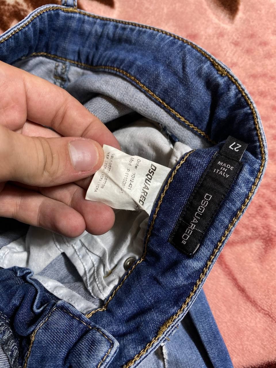 Dsquared2 × Vintage Vintage Dsquared2 Distressed Painted Made in Italy Jeans Size US 27 - 2 Thumbnail