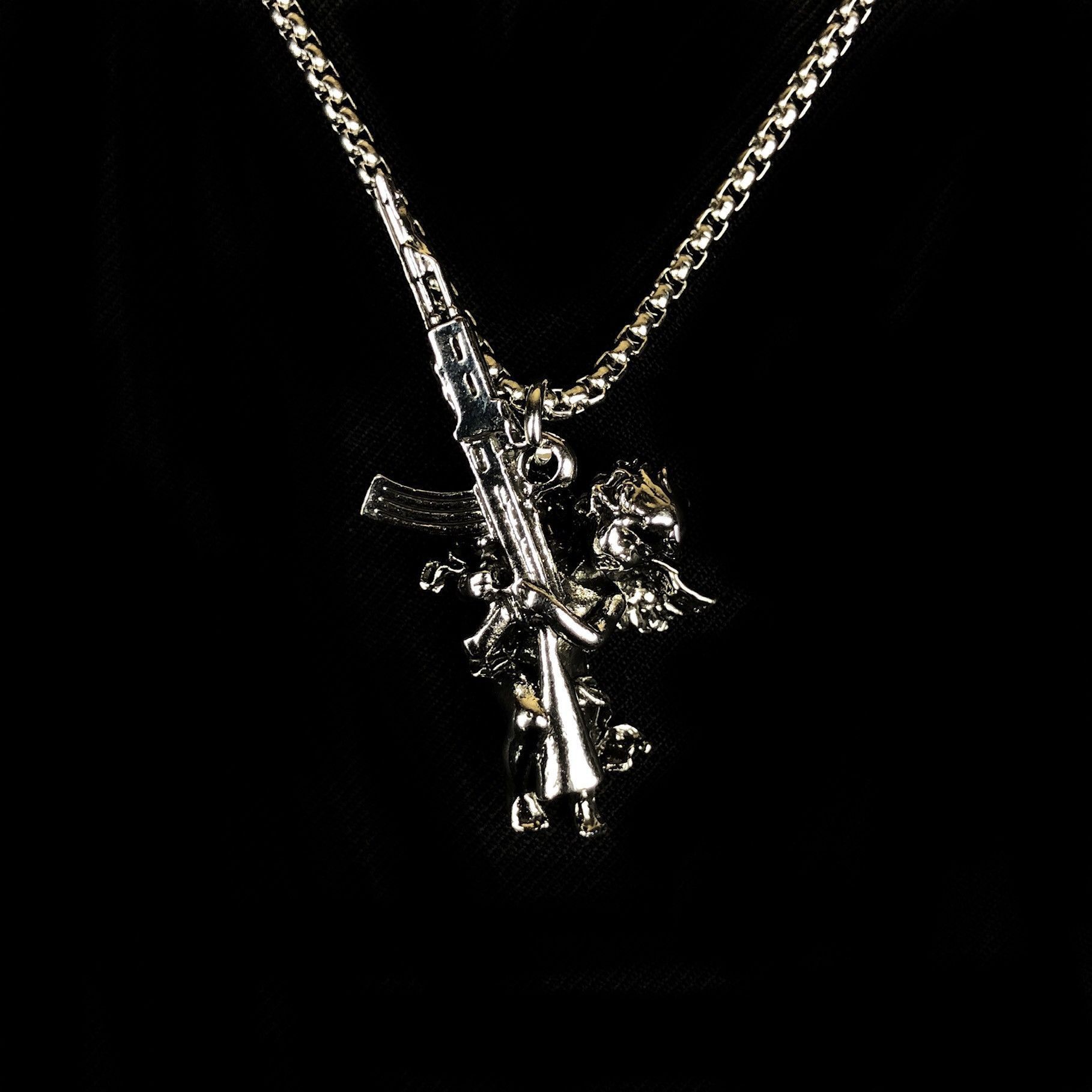 Jewelry Angel Necklace Punk Y2K Chain Size ONE SIZE - 2 Thumbnail