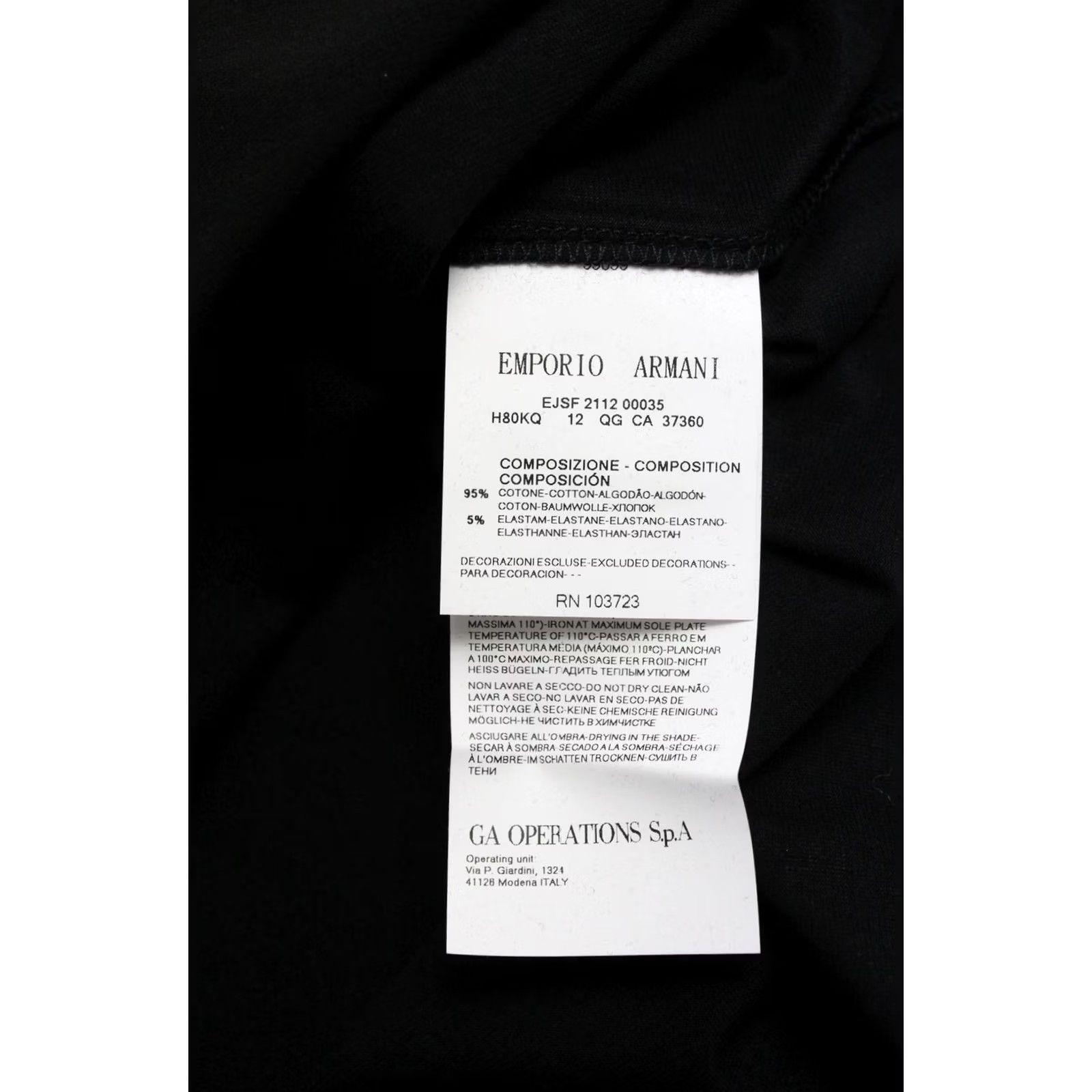 Emporio Armani Emporio Armani Barcelona T-Shirt Women's UK 12 Black Pullover Round Neck Stretch Shirt Ladies Brown? Size XL / US 12-14 / IT 48-50 - 6 Thumbnail