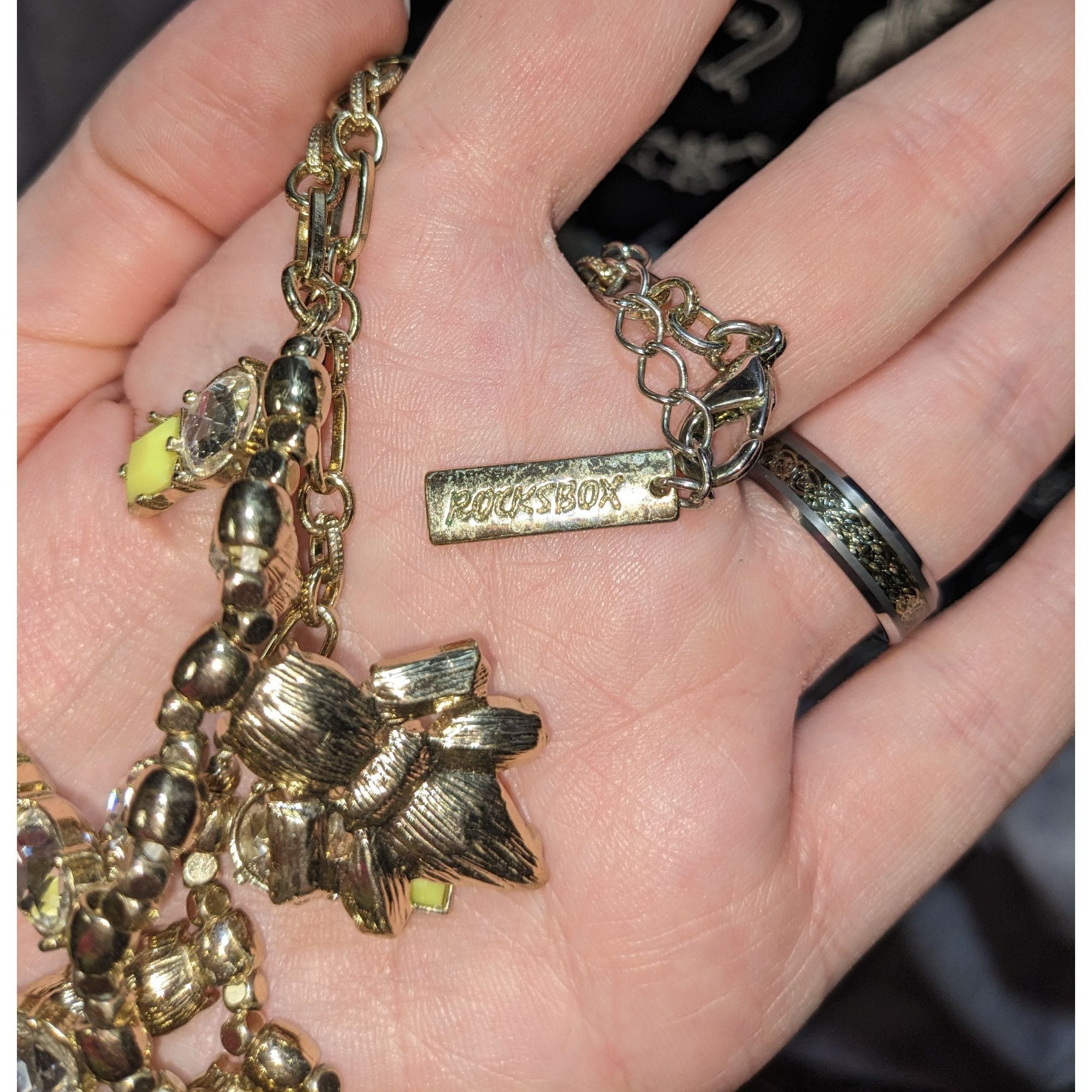 Other Perry Street Rocksbox Gold-Tone Necklace With Yellow & Clear Size ONE SIZE - 3 Thumbnail