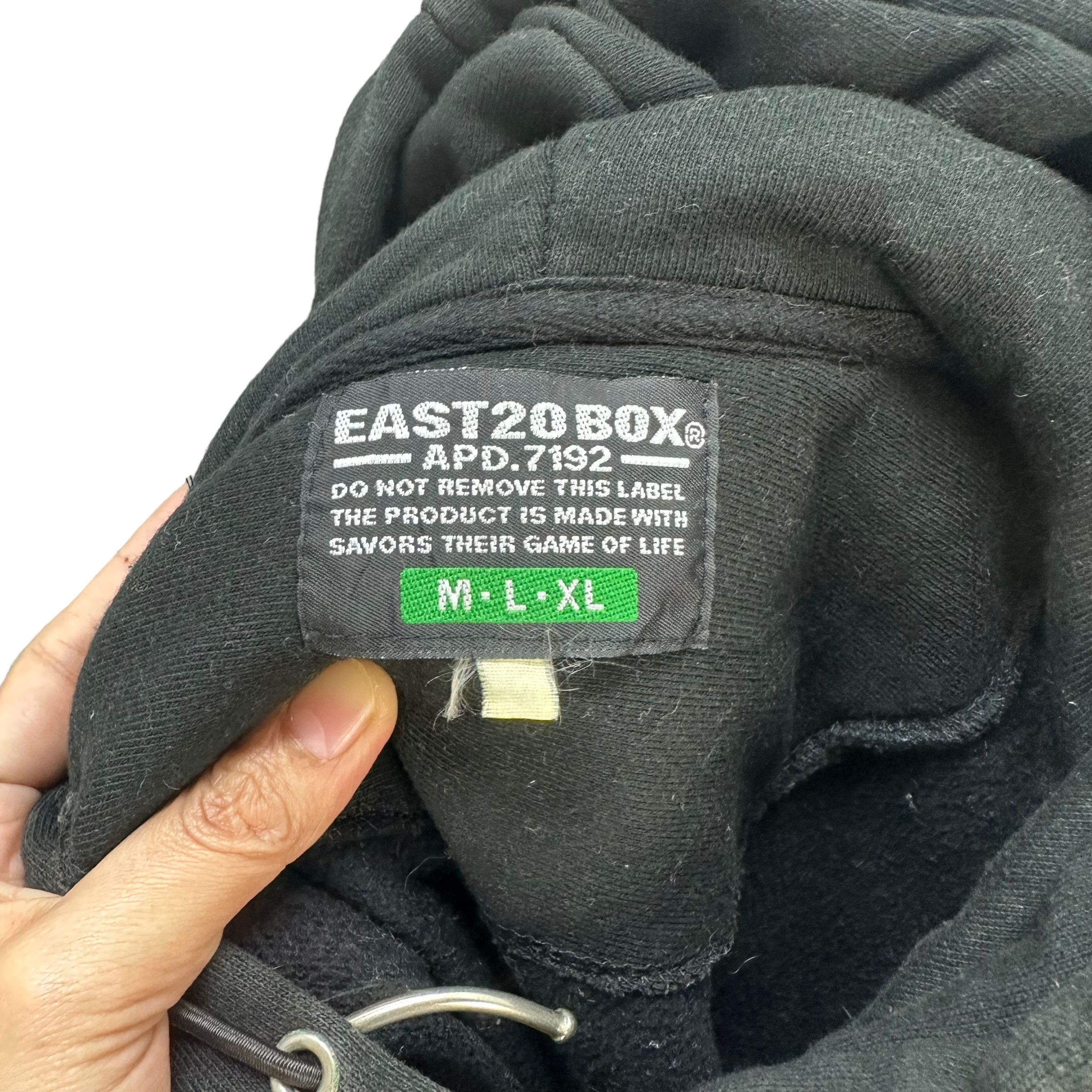 Japanese Brand TRASHED🔥 EAST 20 BOX OVERSIZED HOODIES #8026-197 Size US XL / EU 56 / 4 - 9 Thumbnail