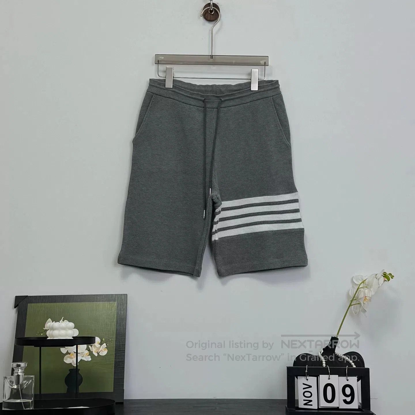 Thom Browne Thom Browne Gray Waffle Stripe Shorts Size 2. Size US 28 / EU 44 - 1 Thumbnail