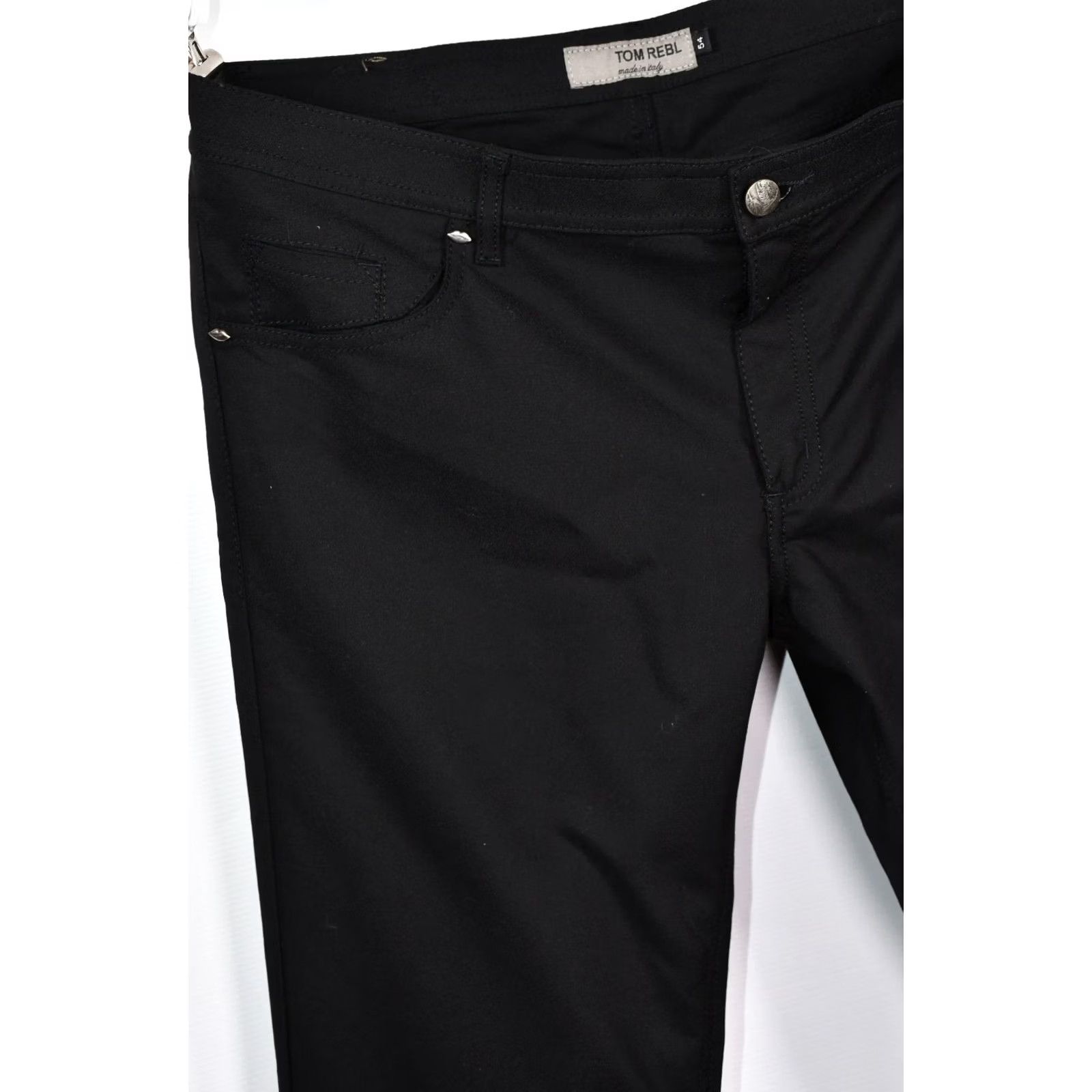 Vintage TOM REBL Pants Mens Black Cotton/Nylon 54 Size US 38 / EU 54 - 2 Thumbnail