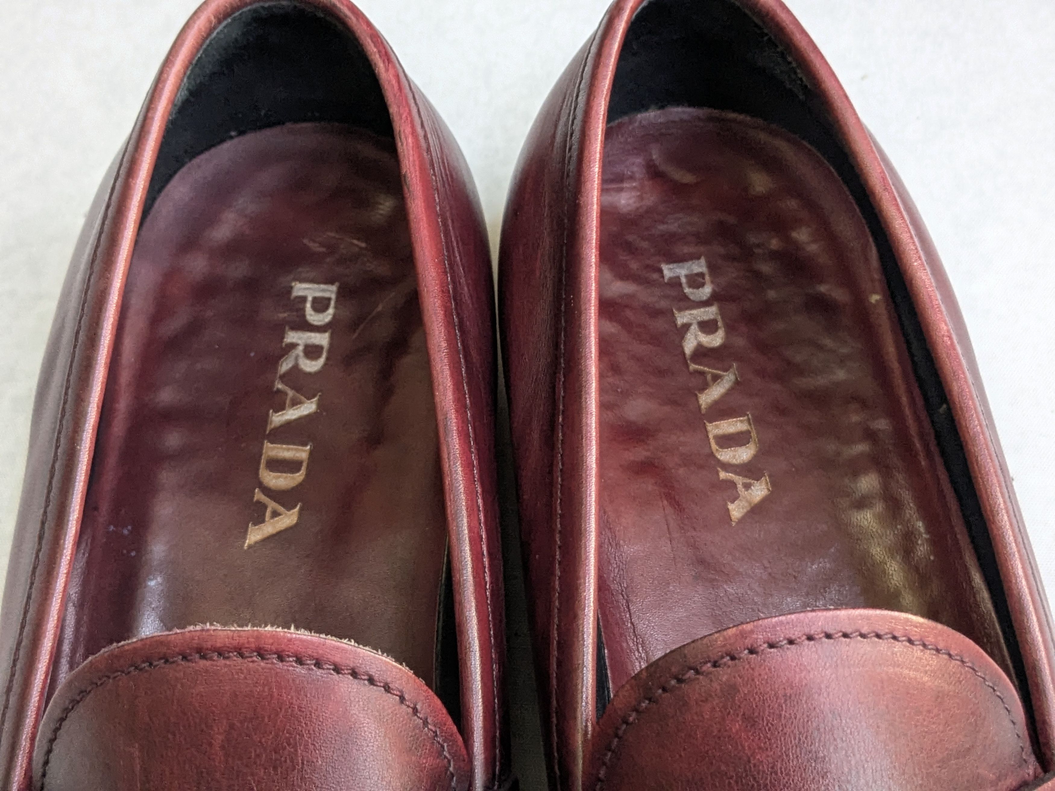 Prada Prada Loafers Red Leather US 10 Slip Ons Size US 10 / EU 43 - 2 Thumbnail