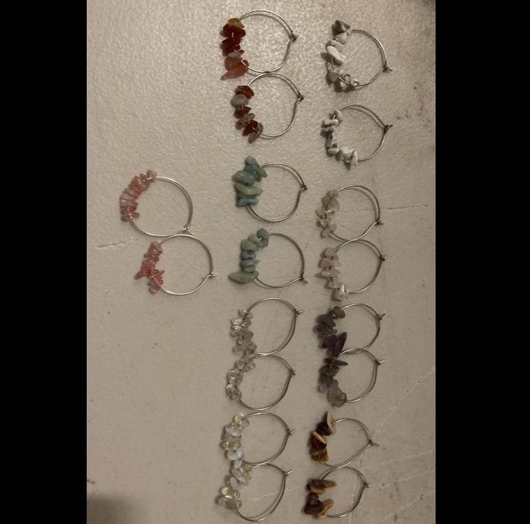 Other Semiprecious beaded chip earrings 12 dollars each Size ONE SIZE - 1 Thumbnail