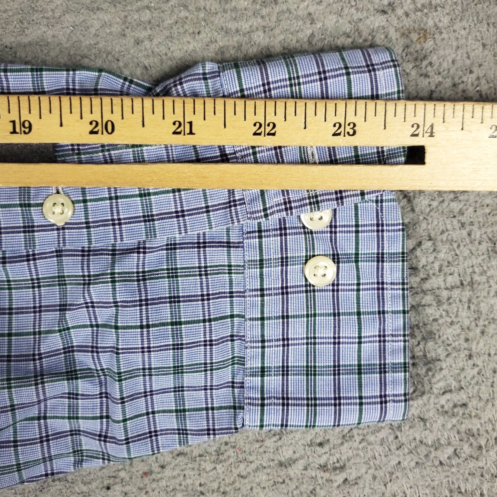 Ralph Lauren Ralph Lauren Shirt Mens 17.5 Blue Plaid Button-Down Long Sleeve Size 46R - 7 Thumbnail