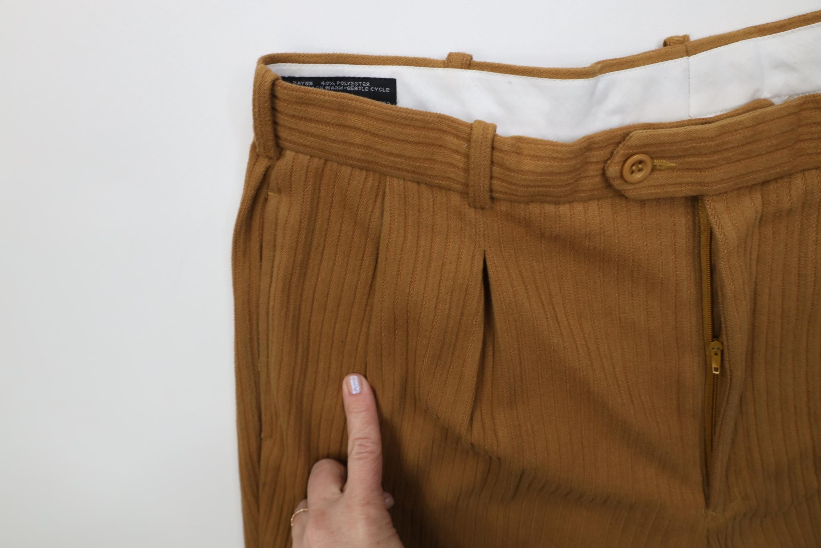 Vintage Vintage 90s Streetwear Wide Leg Corduroy Chino Pants Wheat Size US 36 / EU 52 - 8 Thumbnail