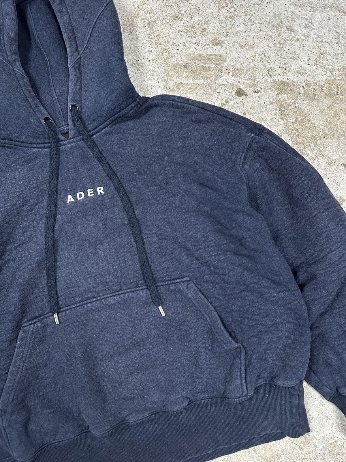 Ader Error Ader Error Navy Boxy Camel Hoodie Center Logo Size US S / EU 44-46 / 1 - 6 Thumbnail