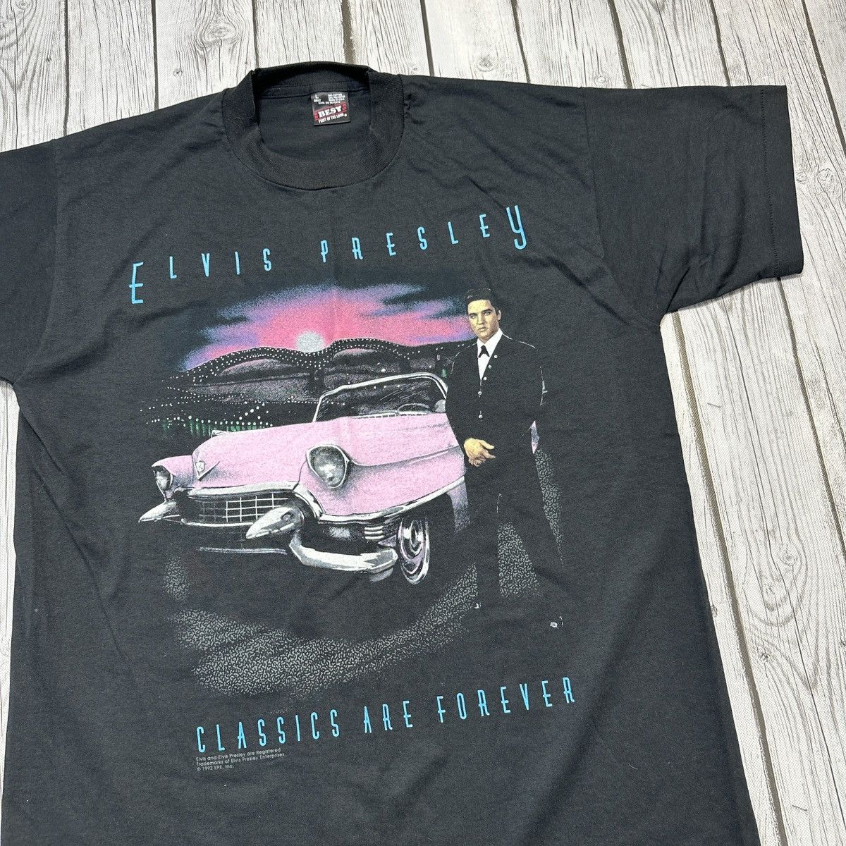 Band Tees × Fruit Of The Loom × Vintage Vintage Elvis tee Size US L / EU 52-54 / 3 - 3 Thumbnail