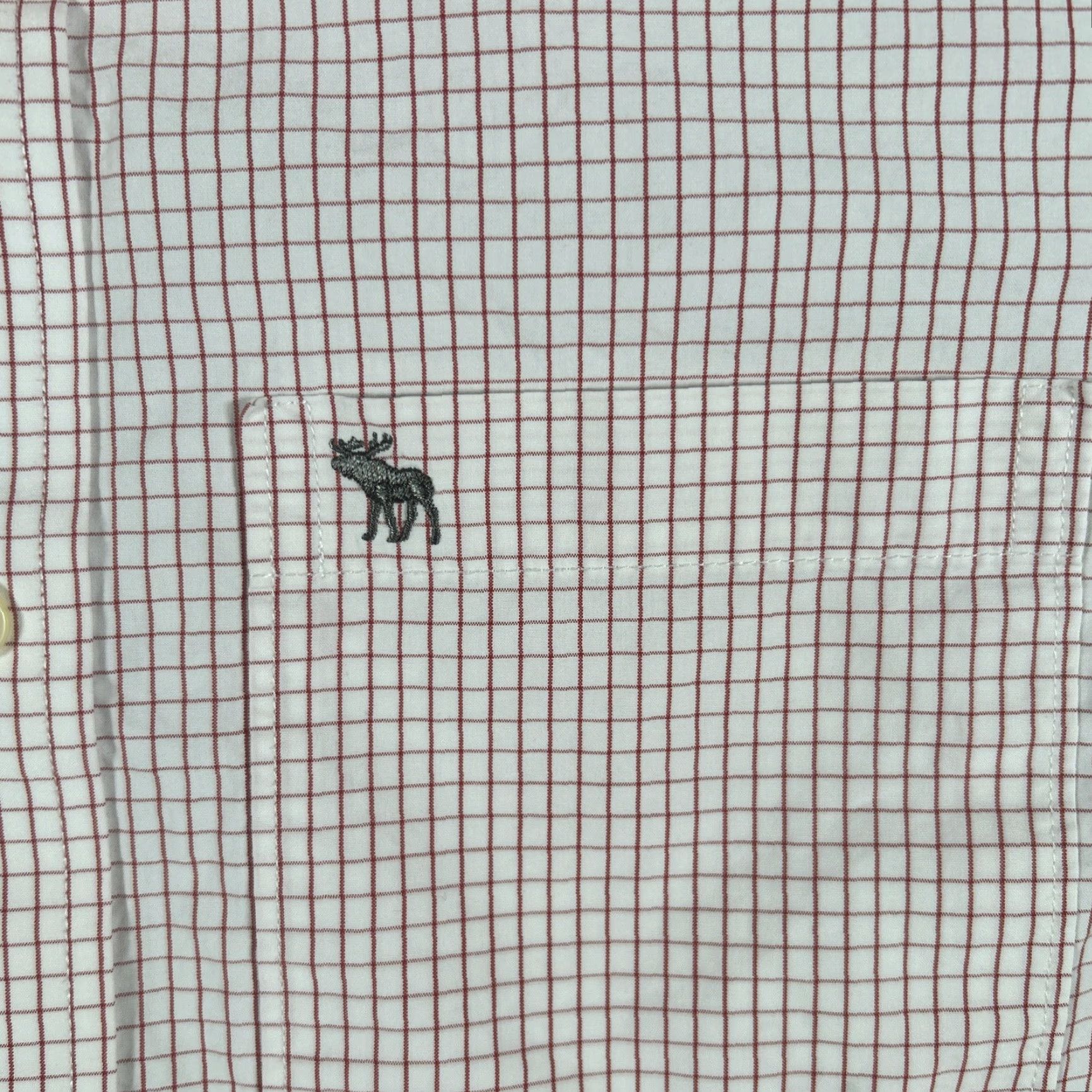 Abercrombie & Fitch Abercrombie & Fitch Muscle Fit Long Sleeve Shirt Red Micro Check Medium Size US M / EU 48-50 / 2 - 3 Thumbnail