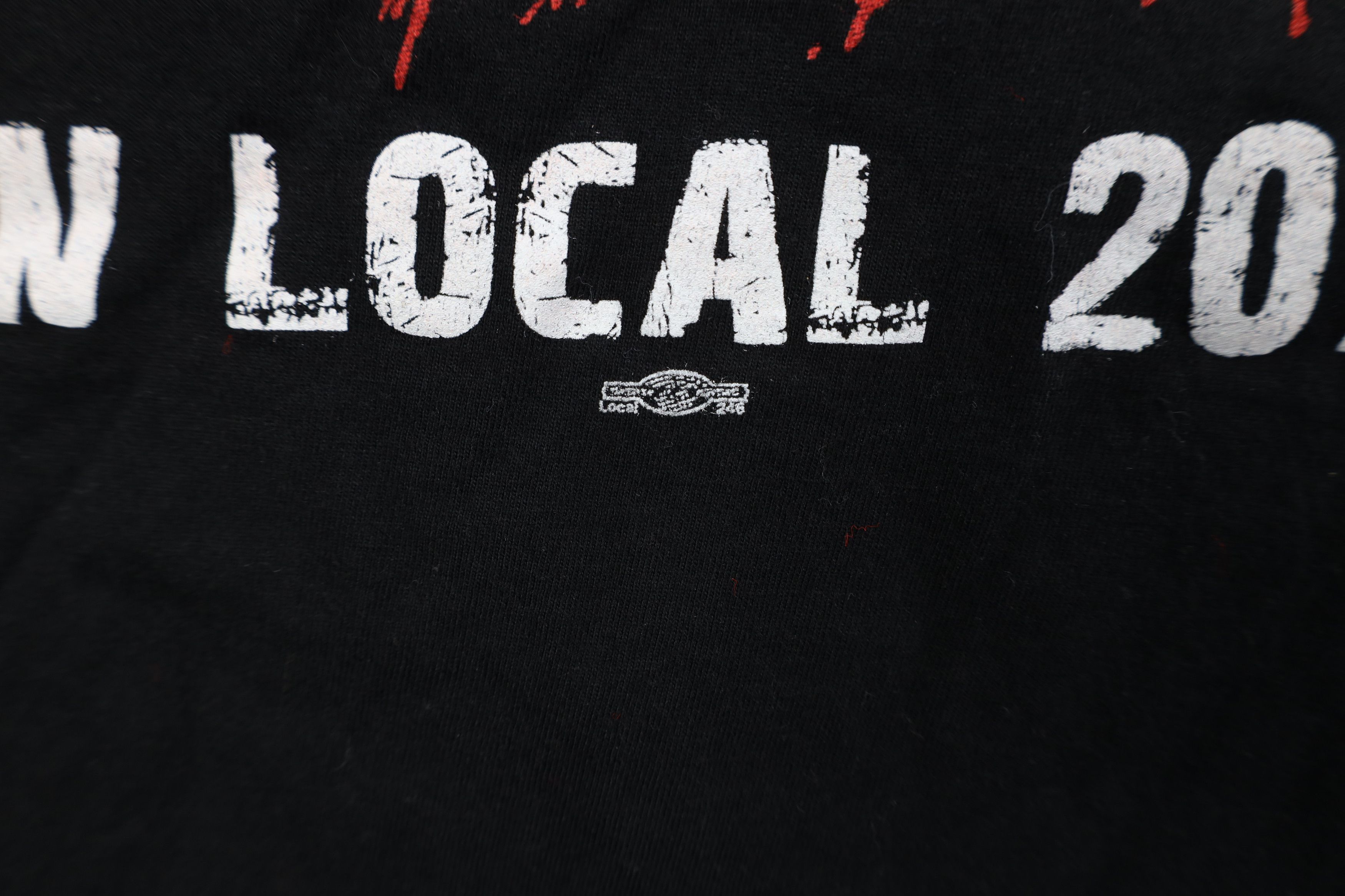 Vintage Y2K Local 207L United Steelworkers Union Dawg T-Shirt Black Size US XXL / EU 58 / 5 - 9 Thumbnail
