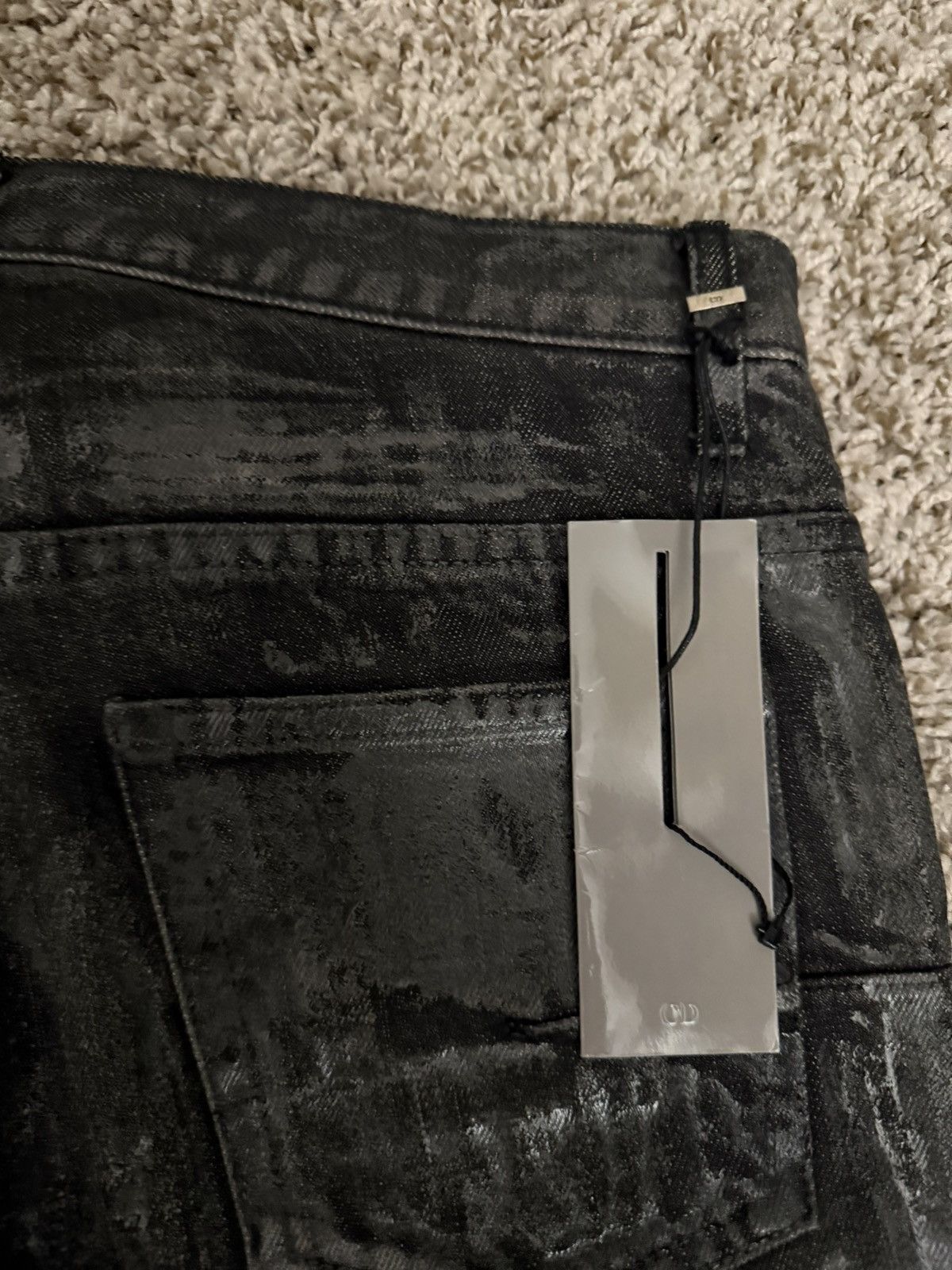 Dior Dior Homme AW07 Black Lusters Waxed Denim Size US 27 - 8 Thumbnail