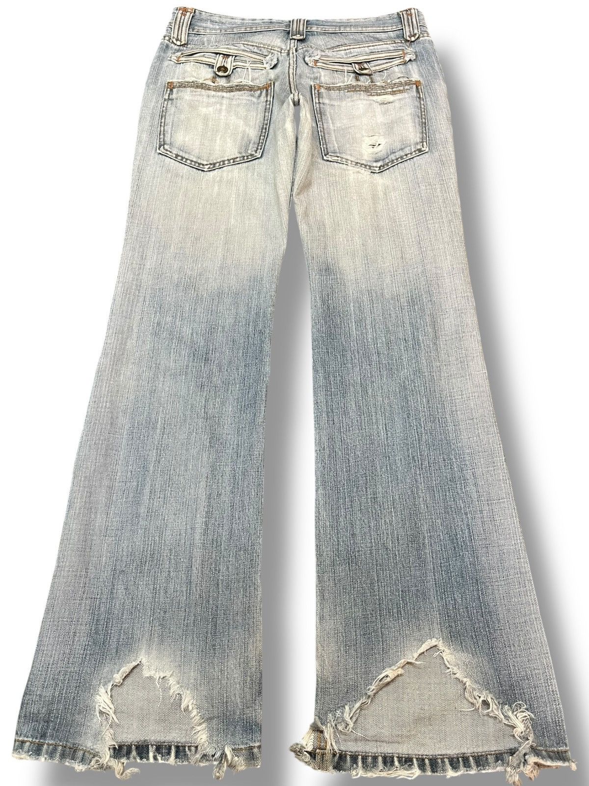 Japanese Brand Vintage Japanese Brand Flare Faded Grunge Denim Size US 31 - 7 Thumbnail