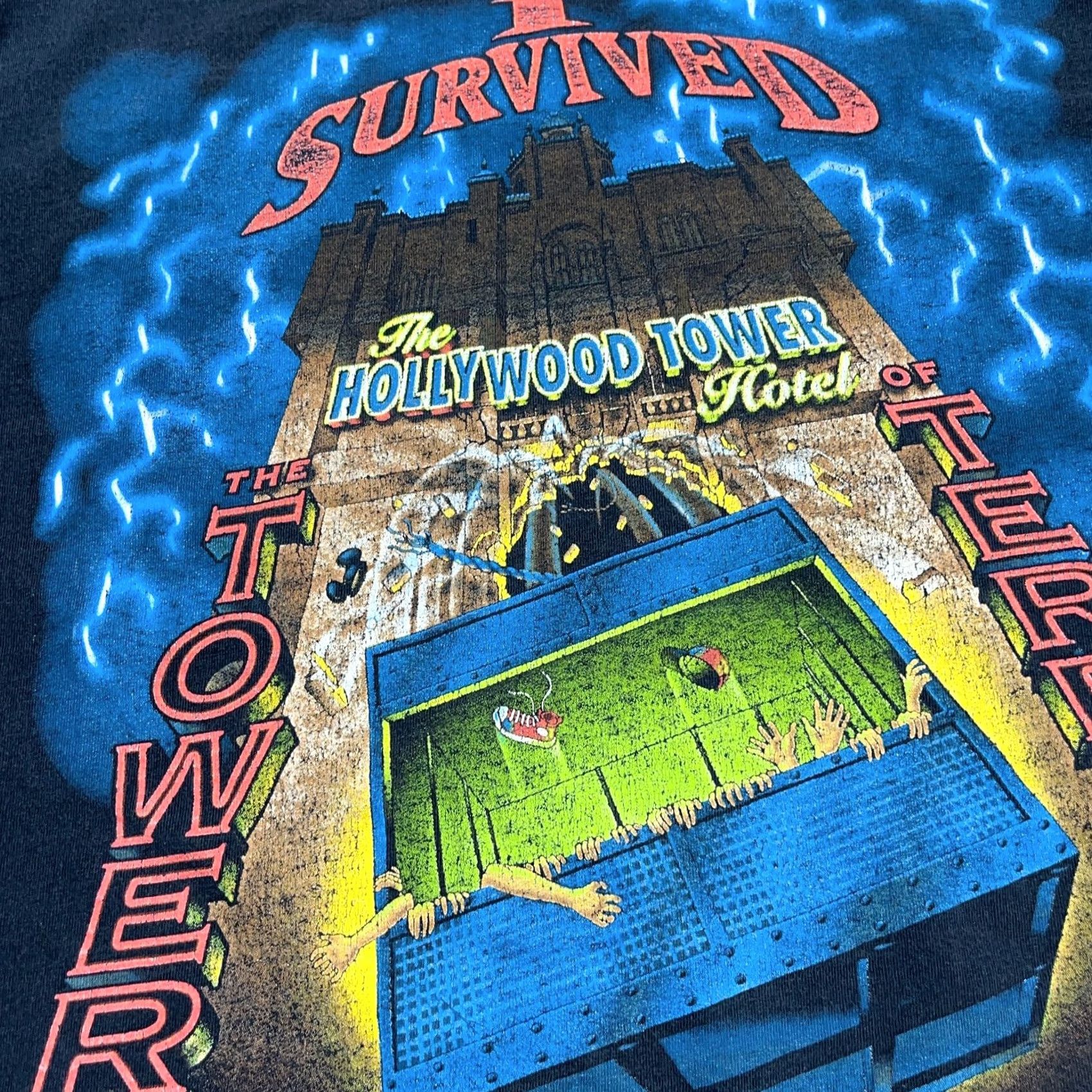 Disney VINTAGE Disney Tower of Terror Shirt Men L Black 2000s 90s Mickey Mouse Disney Theme Finding Nemo Size US L / EU 52-54 / 3 - 4 Thumbnail