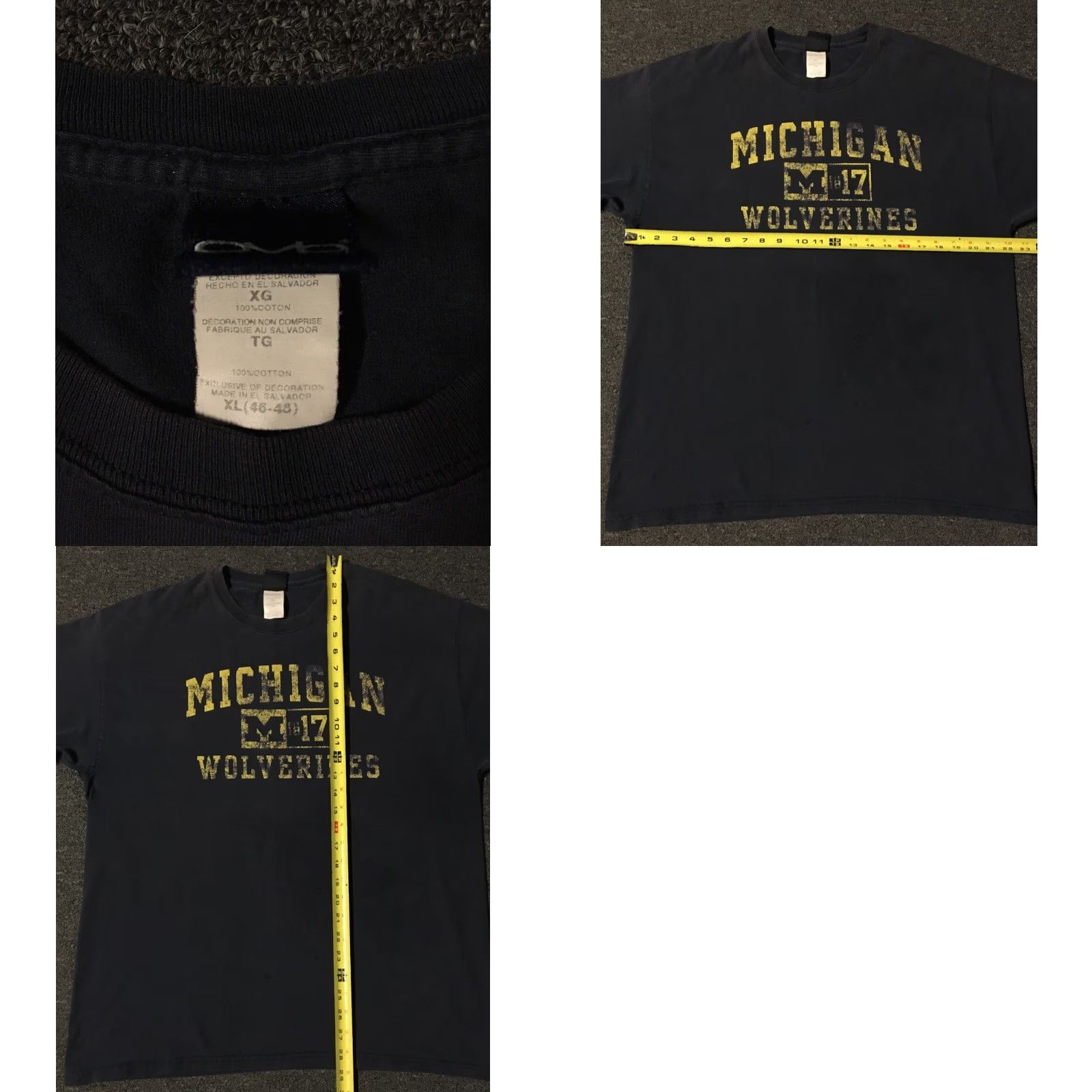 Vintage VINTAGE Michigan Wolverines Faded Distress Shirt L XL College 90s Grunge University USA Team Mens T-Shirt Blue Distressed Spellout Shirt Size US L / EU 52-54 / 3 - 8 Thumbnail