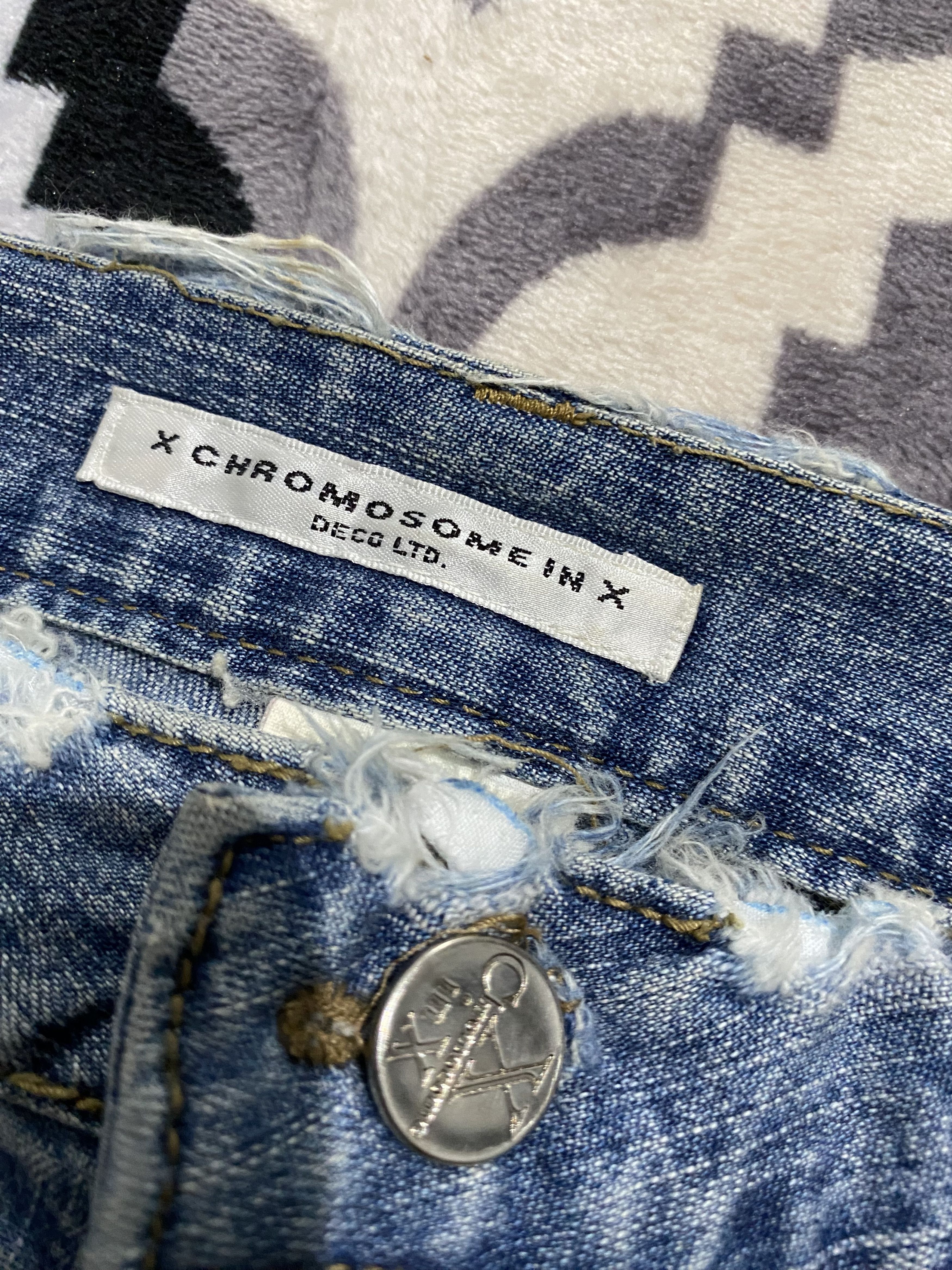 If Six Was Nine X CHROMOSOME IN X distressed patchwork flared LGB style Size US 30 / EU 46 - 9 Thumbnail