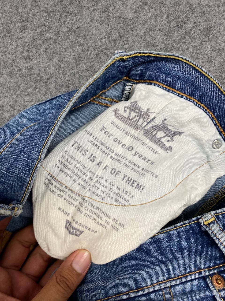 Levi's levis 501 distressed denim nice design Size US 32 / EU 48 - 11 Thumbnail