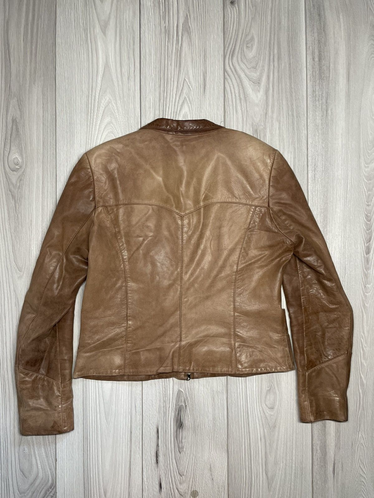 Iris von Arnim Vintage 90s Iris Von Arnim genuine leather biker jacket Size M / US 6-8 / IT 42-44 - 3 Thumbnail