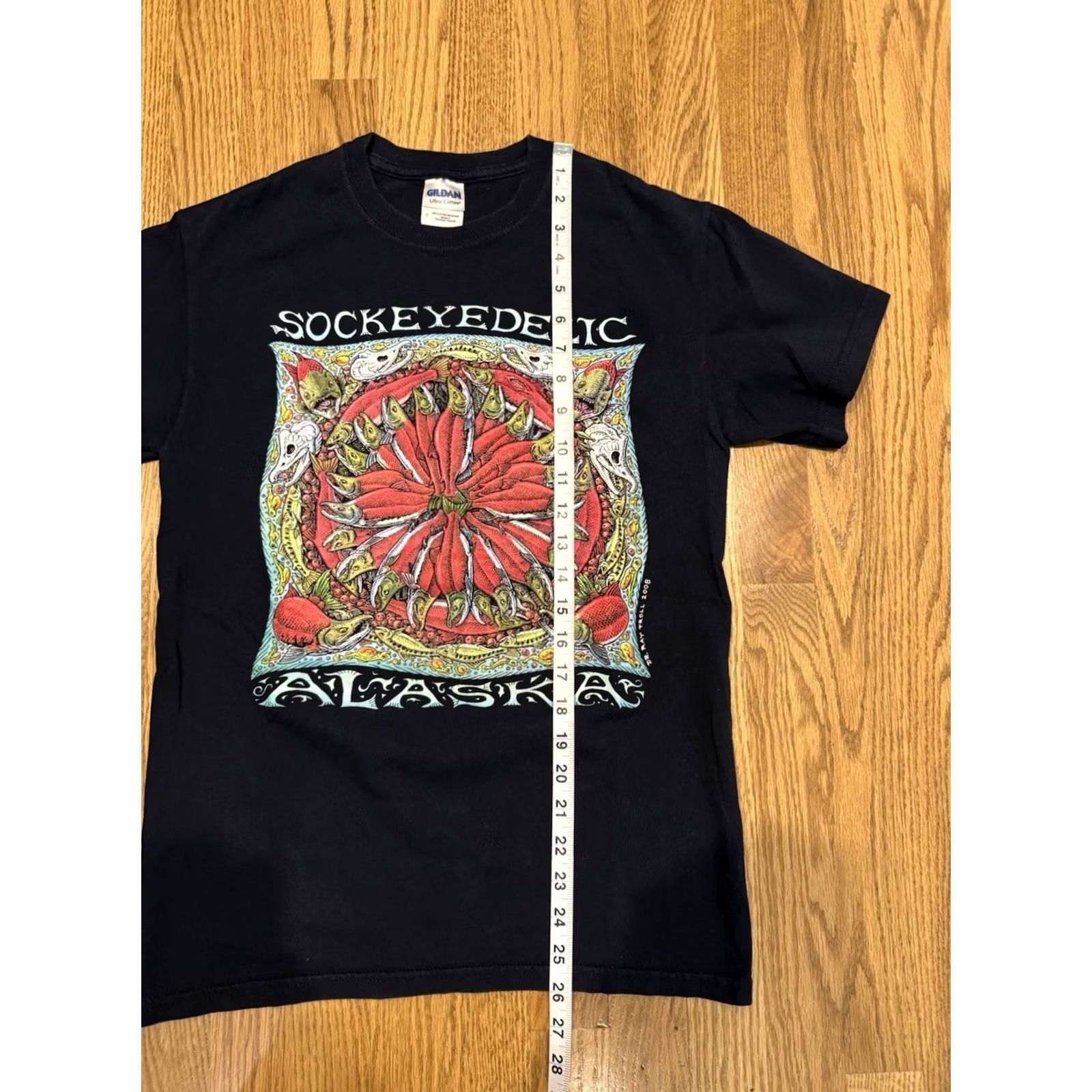 Vintage ray troll Shirt Mens S Black Sockeyedelic Alaska Graphic Men Size Salmon Fish Vtg Size US S / EU 44-46 / 1 - 5 Thumbnail