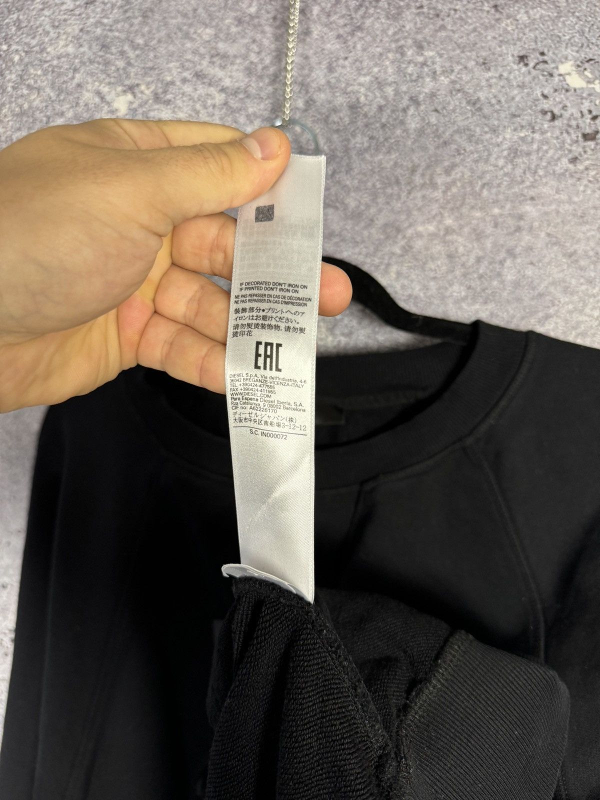 Diesel Diesel Sweatshirt Black Logo Streetwear XL Size Size US XL / EU 56 / 4 - 11 Thumbnail