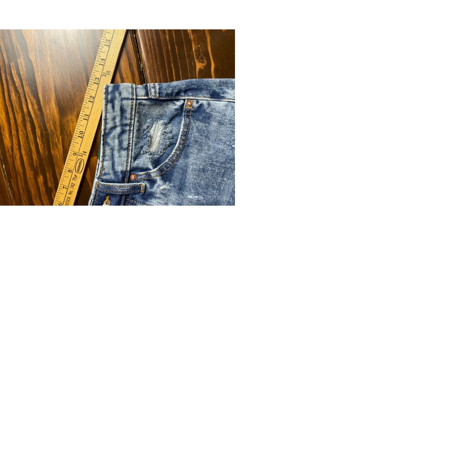 Vintage Wild Fable Shorts Women's 2/26 Blue Highest Rise Short Distressed Butterfly Denim 100% Cotton Regular Size 2 Girls Ladies Womens Mens no N/A Size 26" / US 2 / IT 38 - 9 Thumbnail