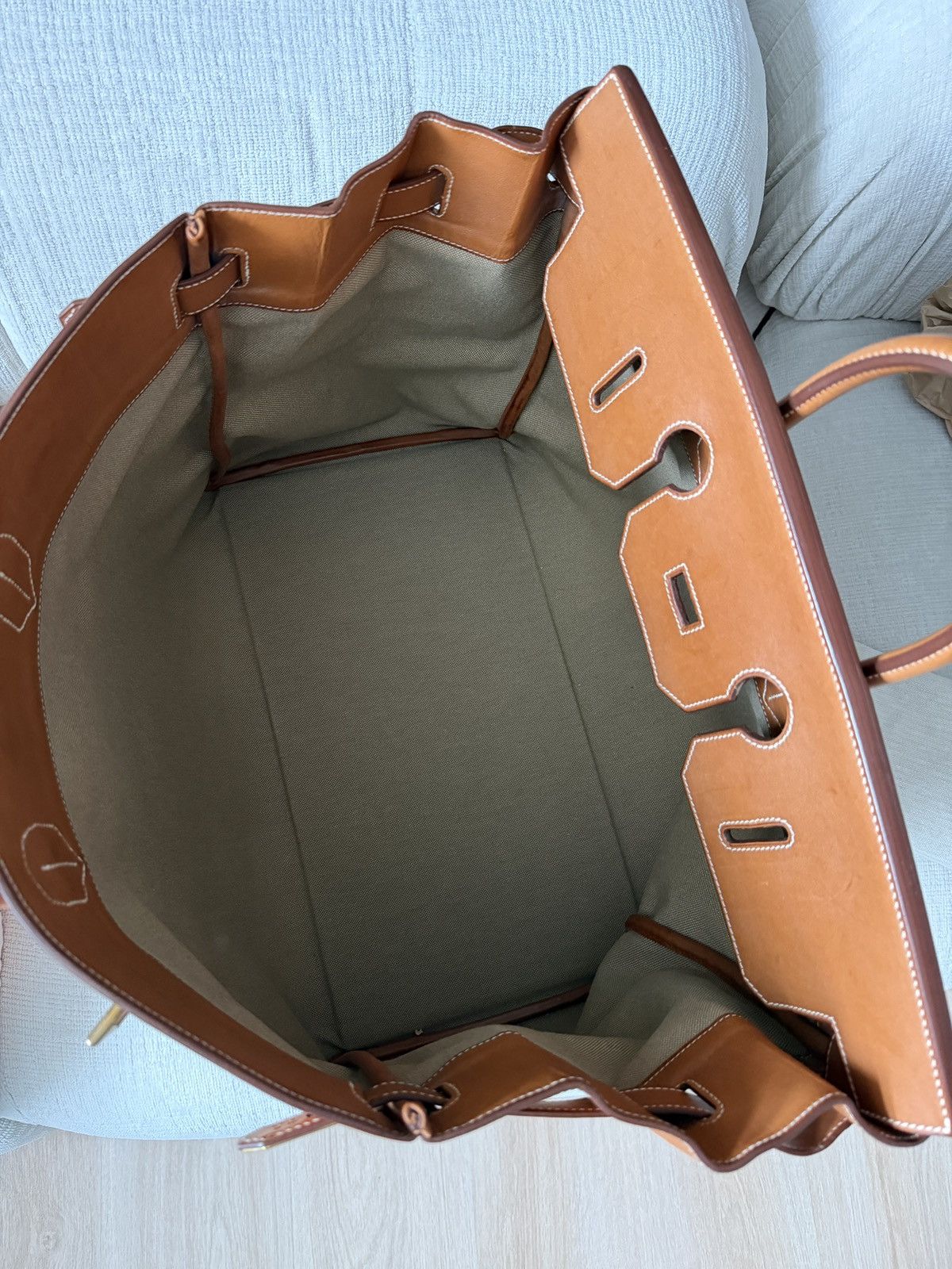 Hermes Birkin HAC 50 Naturel Barenia and Canvas Flag 2014 Size ONE SIZE - 24 Thumbnail