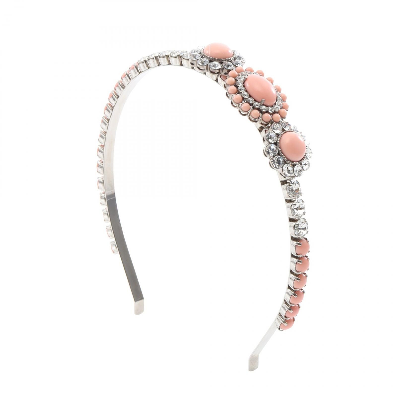 Miu Miu Miu Miu Miu Miu Crystal Stainless Steel Headband Metal Other DUTY FREE for USA Size ONE SIZE - 1 Thumbnail