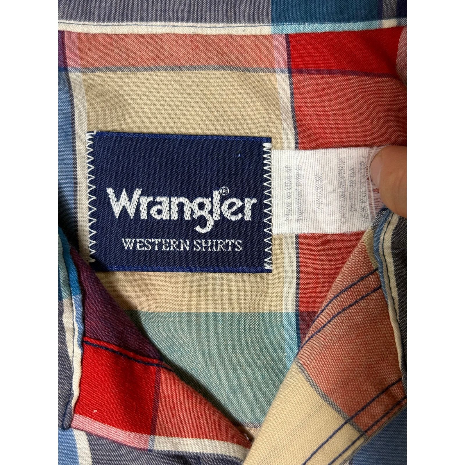 Wrangler Vintage Wrangler Short Sleeve Pearl Snap Plaid Western Shirt Size US L / EU 52-54 / 3 - 4 Thumbnail